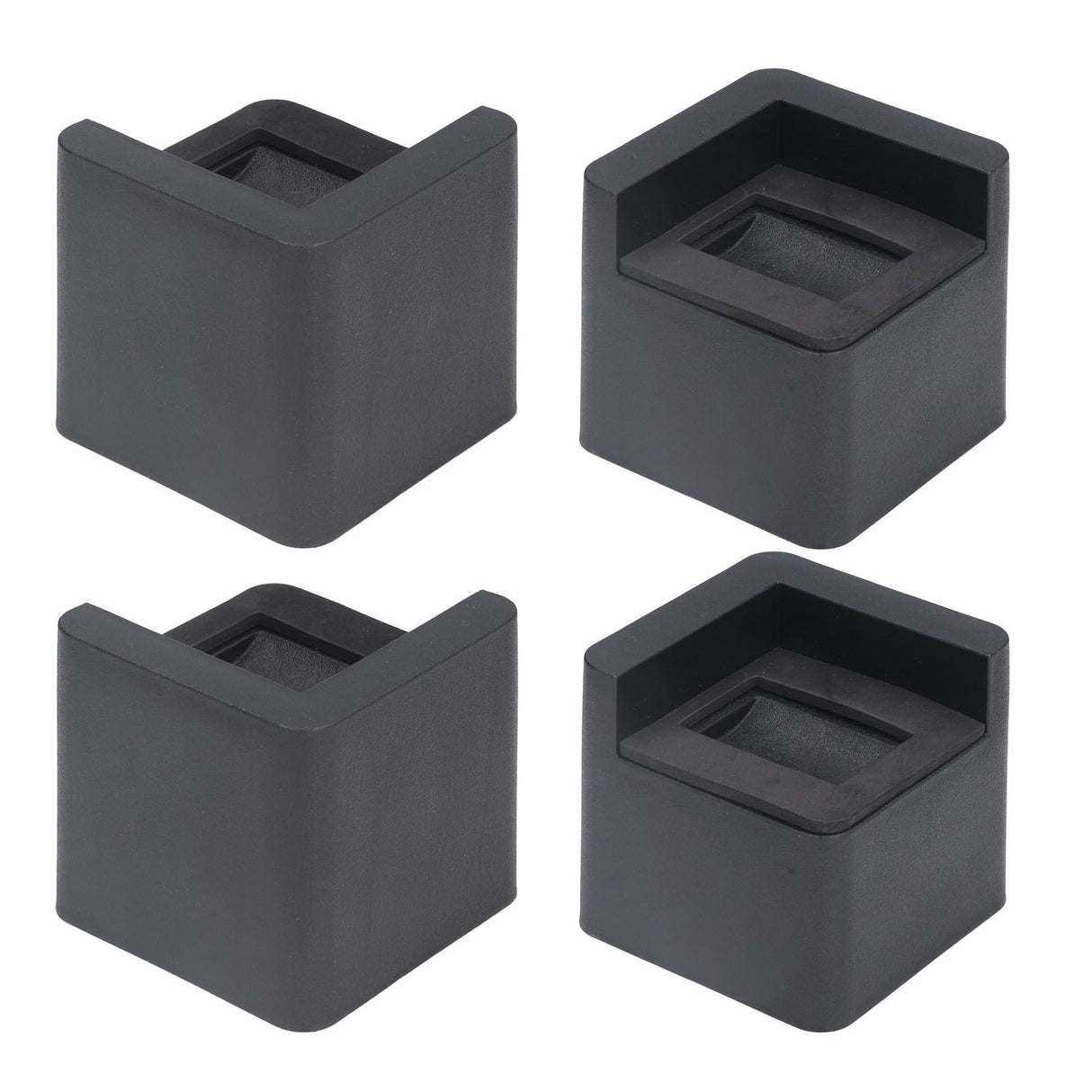 4pcs Bed Risers Corner Fixed Casters Increasing Height 2200 Lb Load Bearing Plastic Furniture Leg Risers for Home