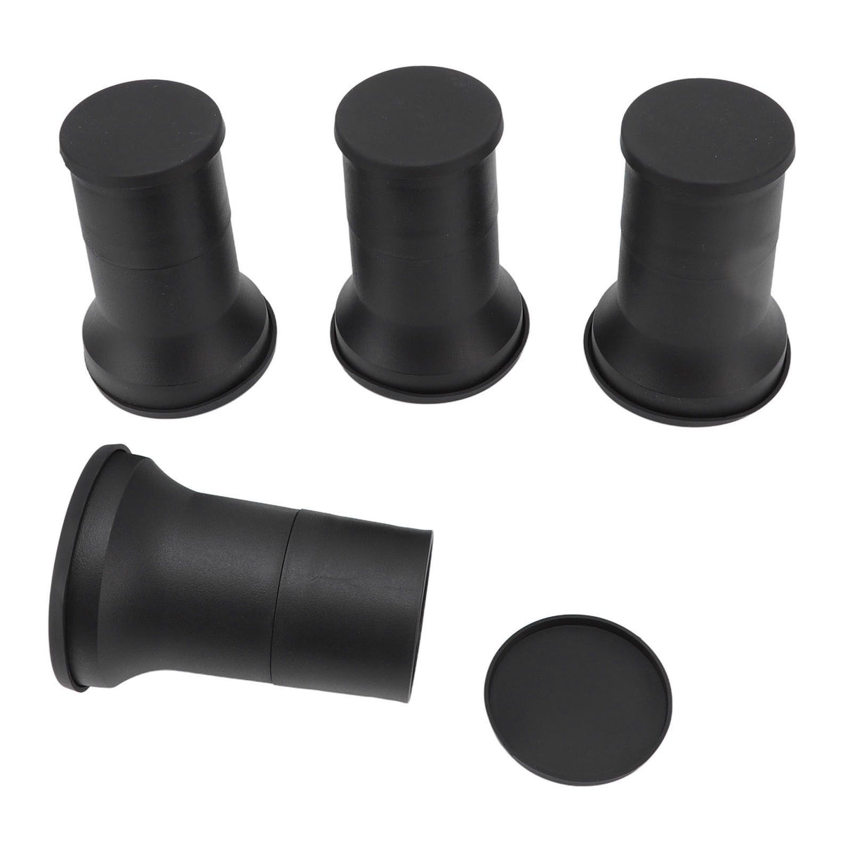4pcs Round Furniture Lifters with Rubber Non Slip Pads Plastic Bed and Furniture Raisers Set