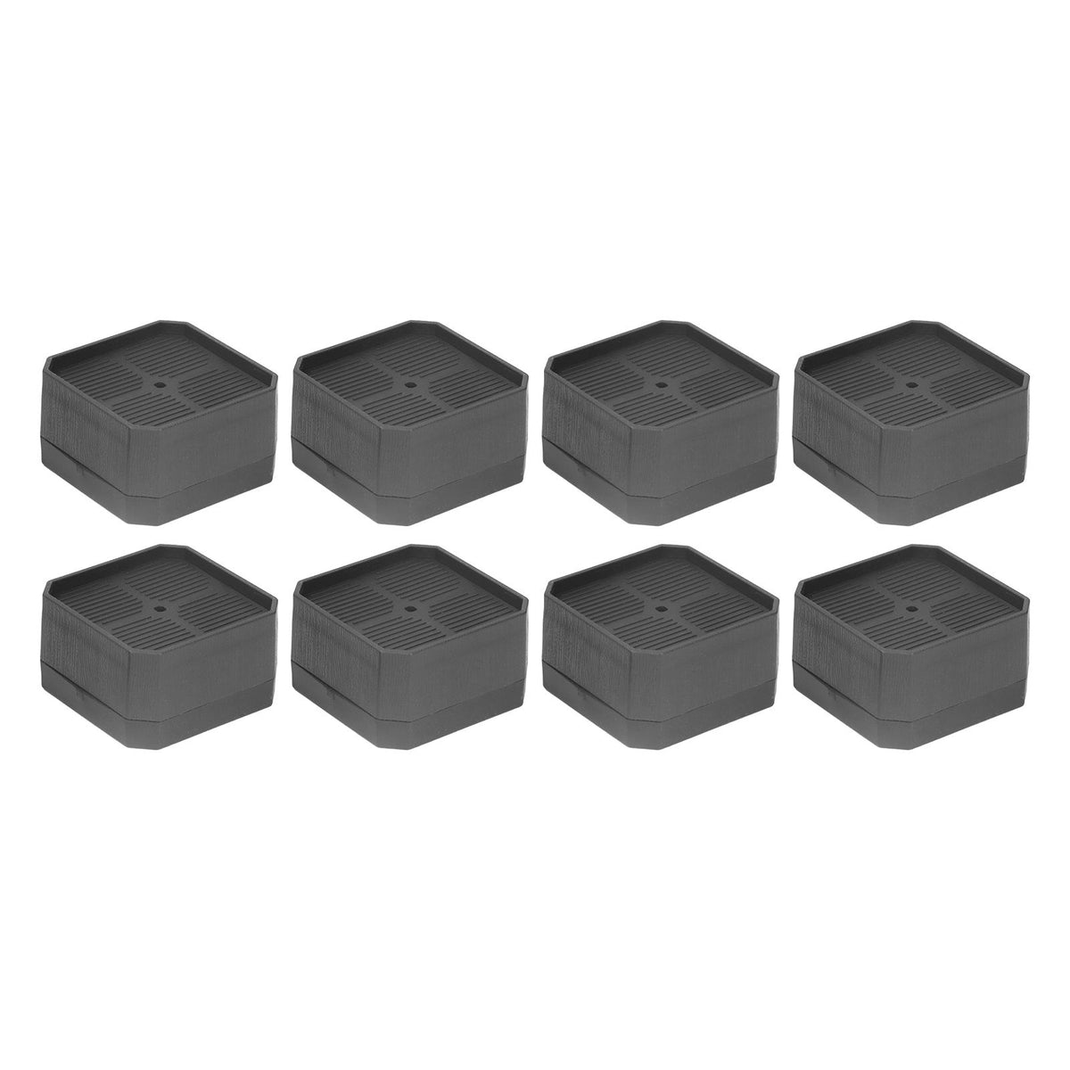 8 Set Full Covered Bed Risers Anti Slip Stackable Furniture Risers for Cabinet Washing Machine Base Tables Chairs