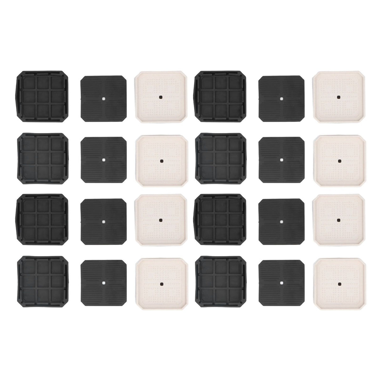 8 Set Full Covered Bed Risers Shockproof Stackable Furniture Risers for Refrigerator Washing Machine Base Tables Chairs