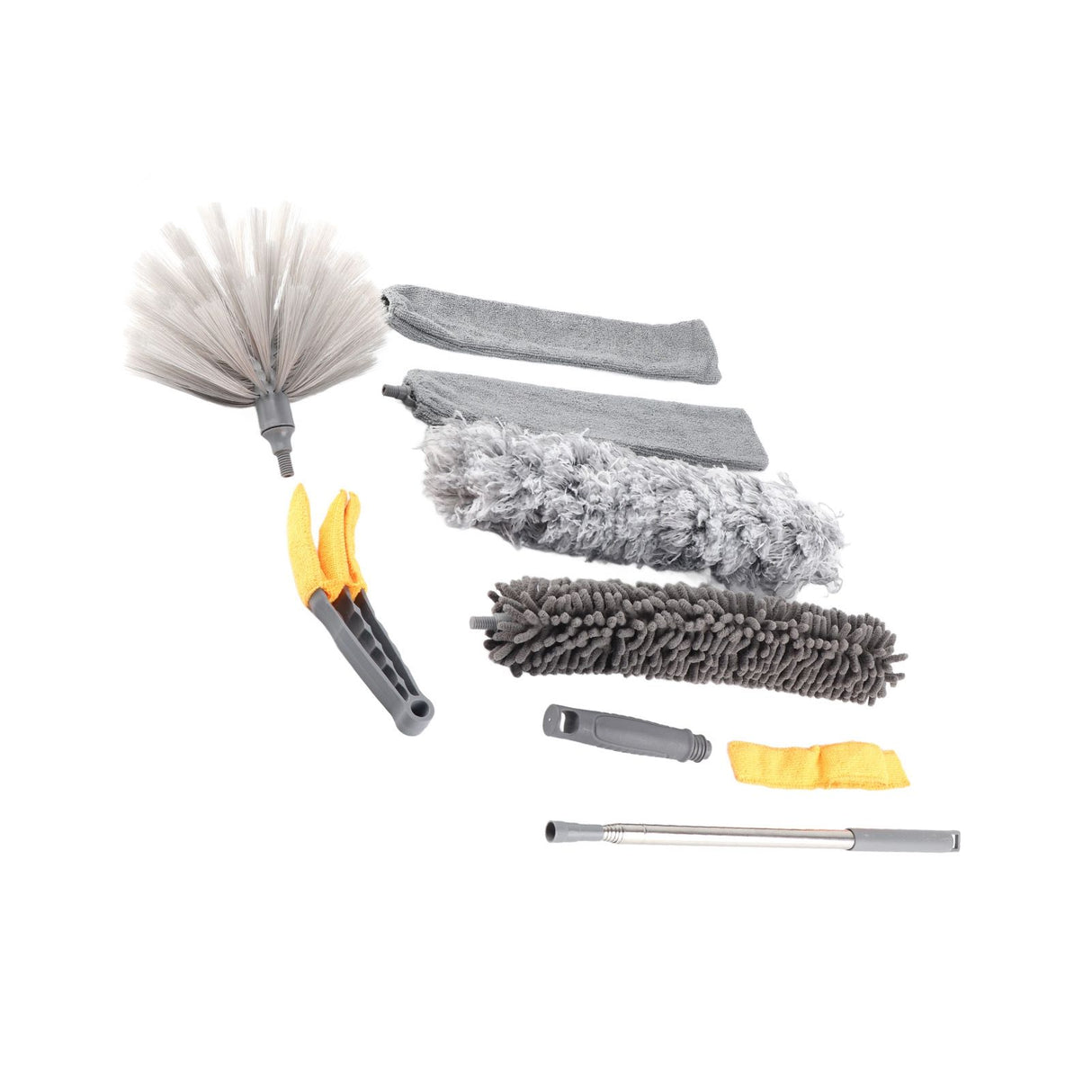 9pcs Microfiber Duster Kit Extendable Feather Duster House Cleaning Tool for Ceiling Fan Car