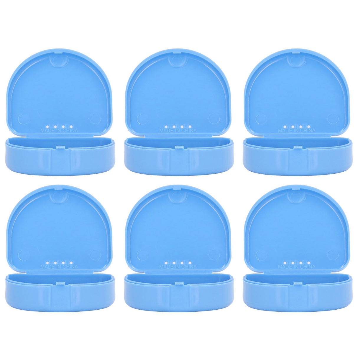 12 Pcs Denture Box Plastic Tooth Dental Orthodontic Retainer Compact Storage Case