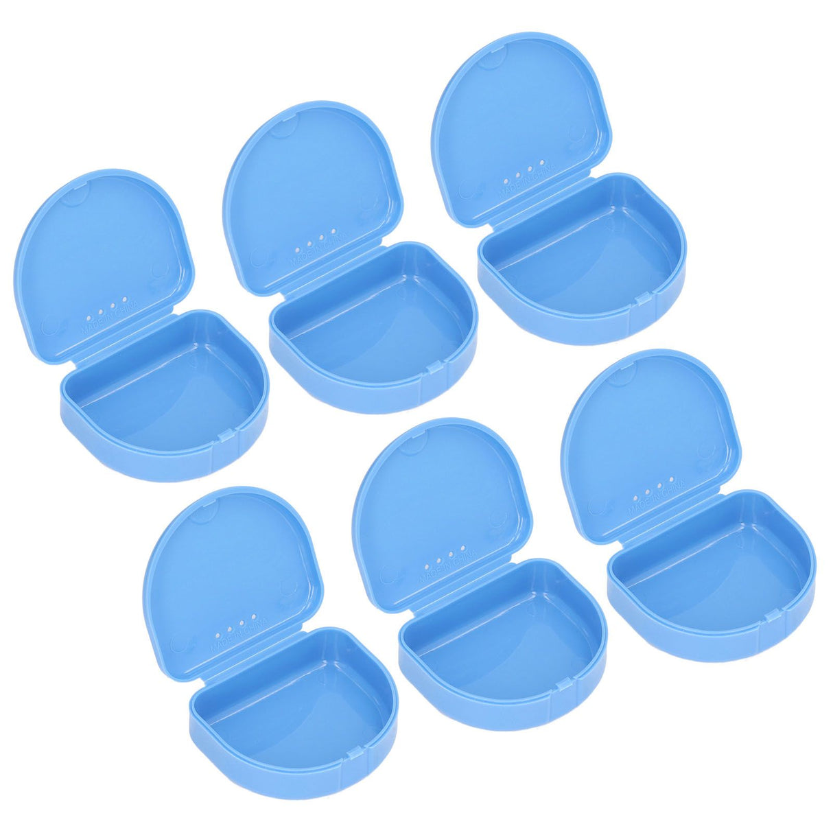 12 Pcs Denture Box Plastic Tooth Dental Orthodontic Retainer Compact Storage Case