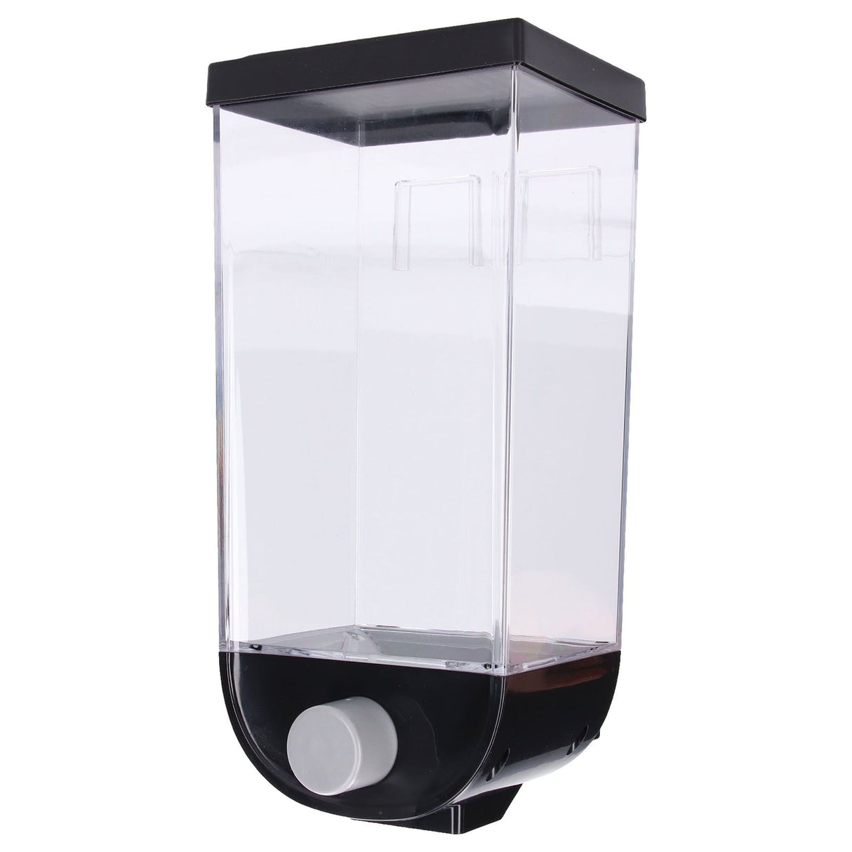 Square Dry Food Dispenser Wall Mounted Grain Storage Container Laundry Bead Cereal Dispenser for Kitchen1.5L