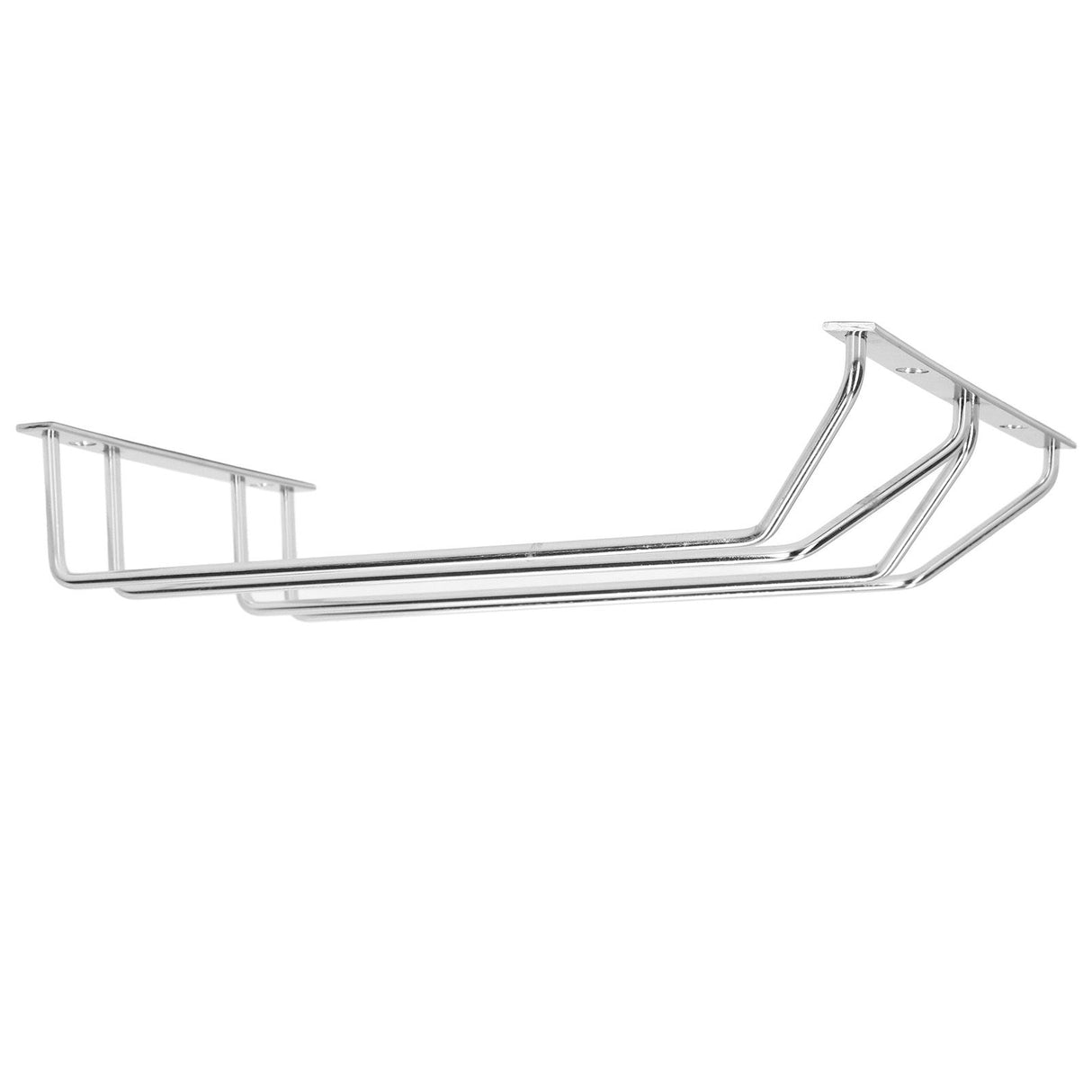 Stainless Steel Double Row Wine Glass Stemware Rack Hanging Stemware Holder Under CabinetS