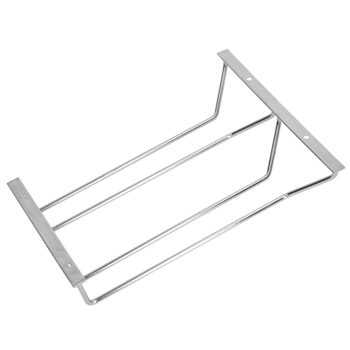 Stainless Steel Double Row Wine Glass Stemware Rack Hanging Stemware Holder Under CabinetS