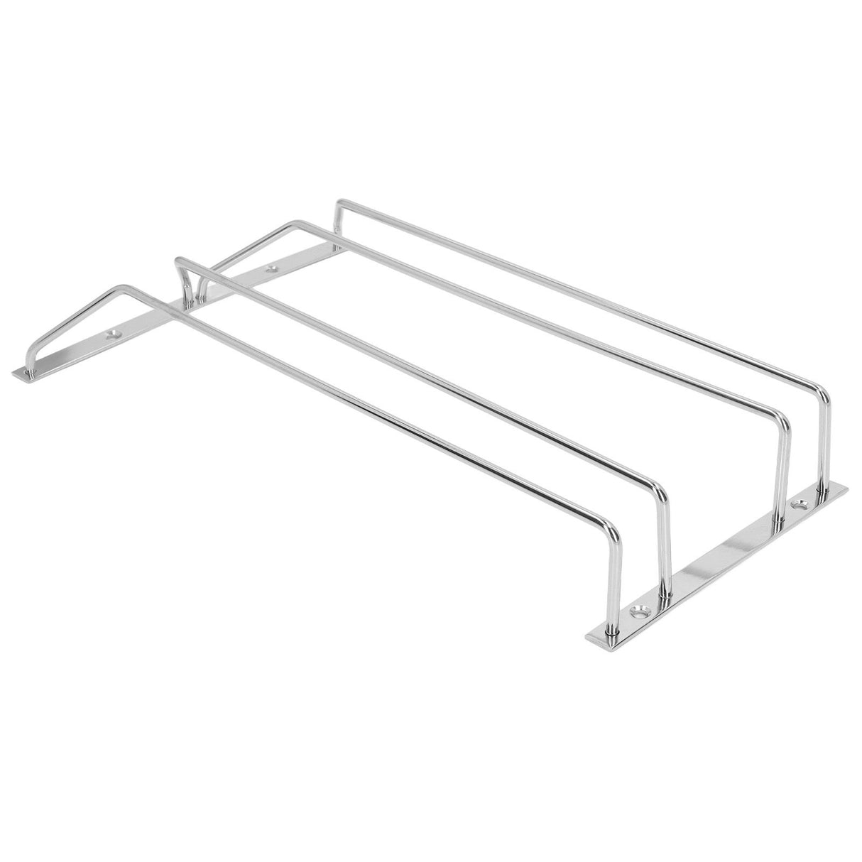 Stainless Steel Double Row Wine Glass Stemware Rack Hanging Stemware Holder Under CabinetM