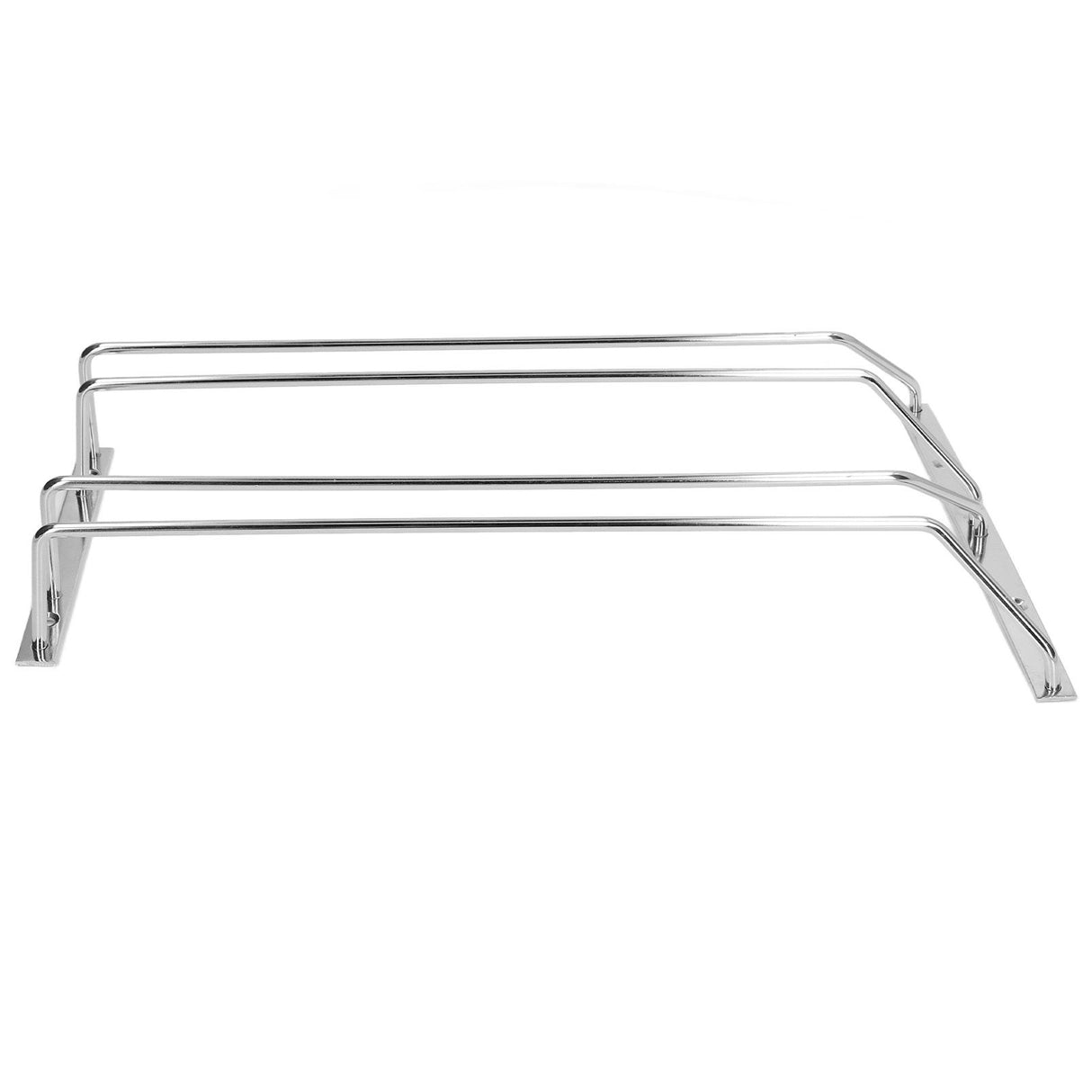 Stainless Steel Double Row Wine Glass Stemware Rack Hanging Stemware Holder Under CabinetM