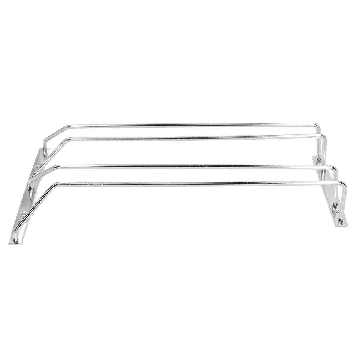 Stainless Steel Double Row Wine Glass Stemware Rack Hanging Stemware Holder Under CabinetM