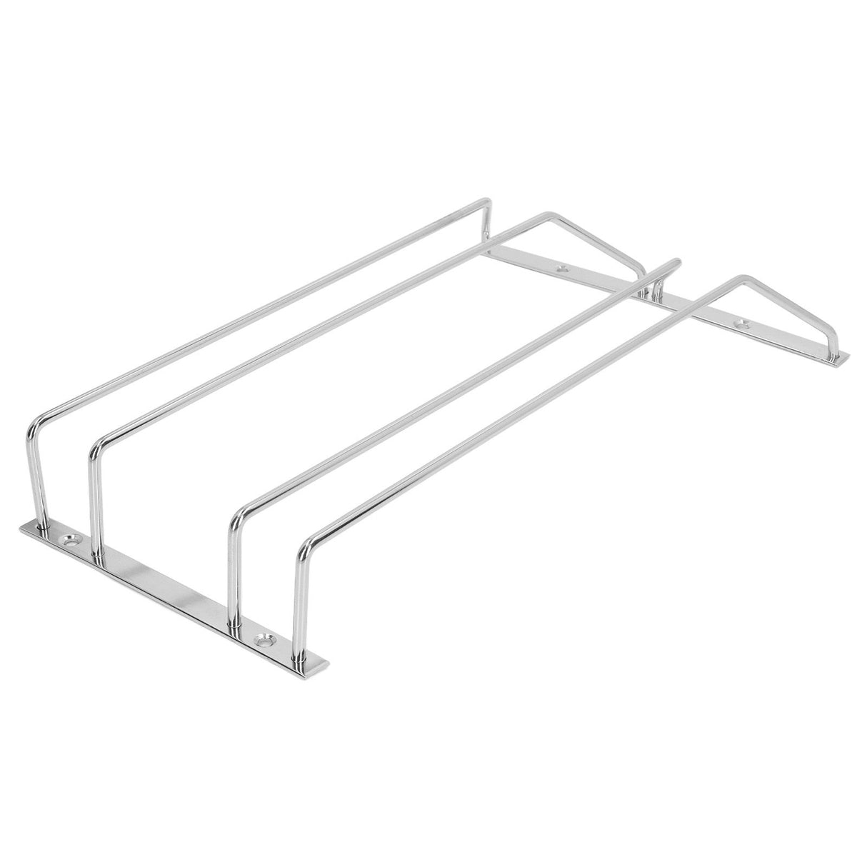 Stainless Steel Double Row Wine Glass Stemware Rack Hanging Stemware Holder Under CabinetM