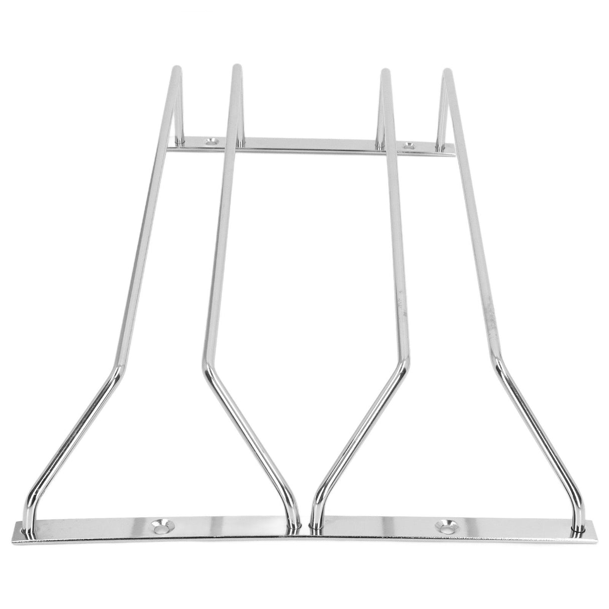 Stainless Steel Double Row Wine Glass Stemware Rack Hanging Stemware Holder Under CabinetM