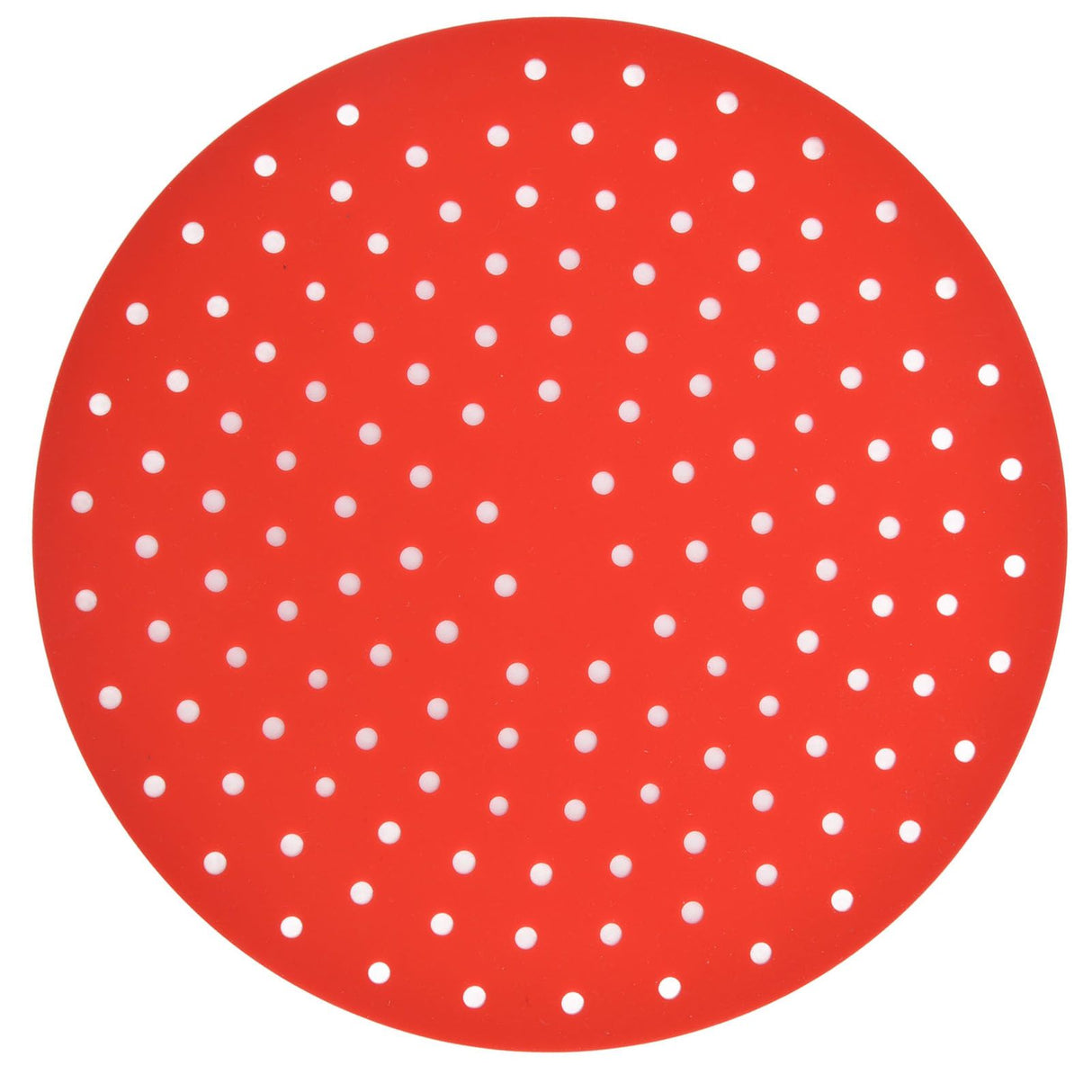 20cm Anti Slip Round Cooking Fryer Mat Anti Sticking Silicone Steamer Liners For KitchenRed
