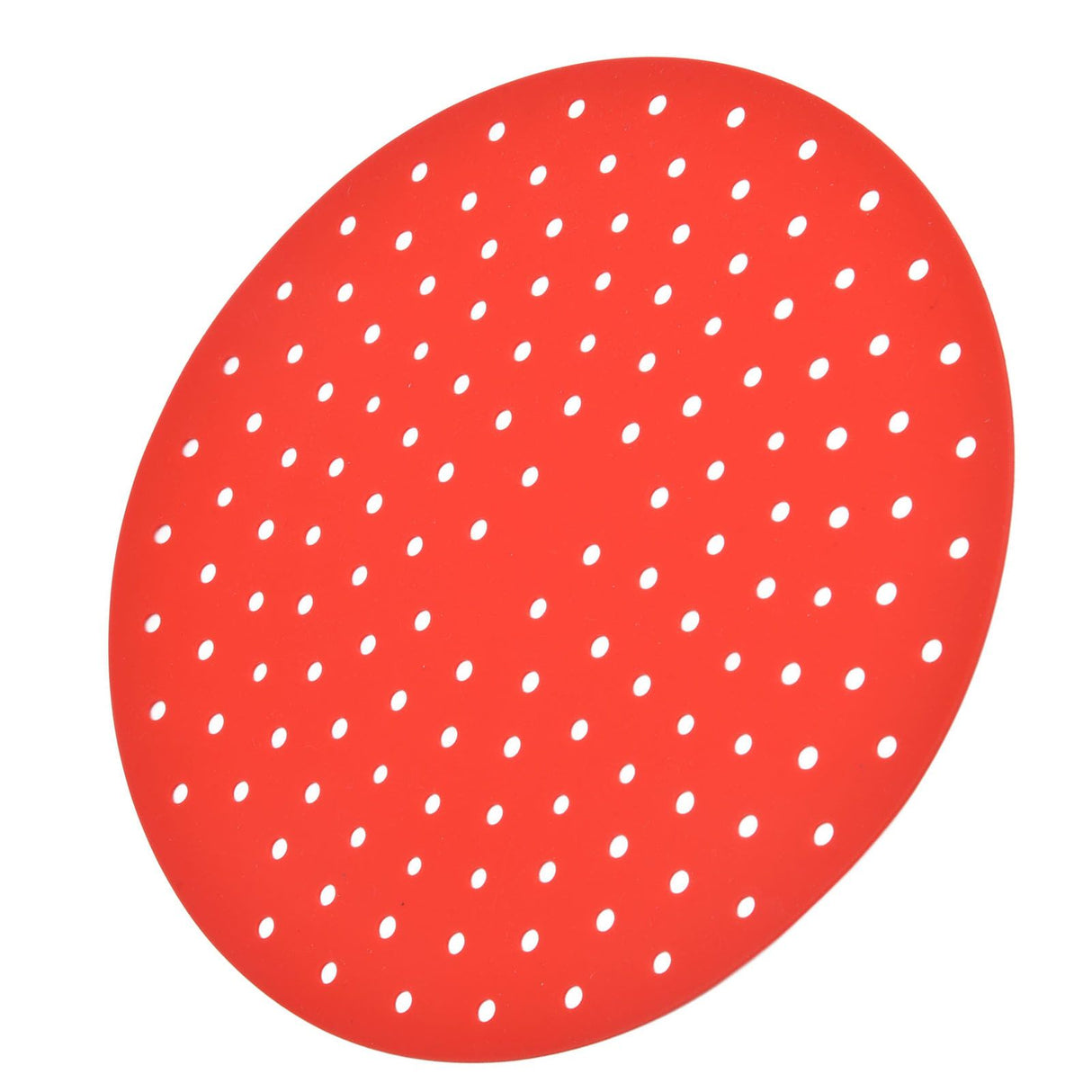 20cm Anti Slip Round Cooking Fryer Mat Anti Sticking Silicone Steamer Liners For KitchenRed