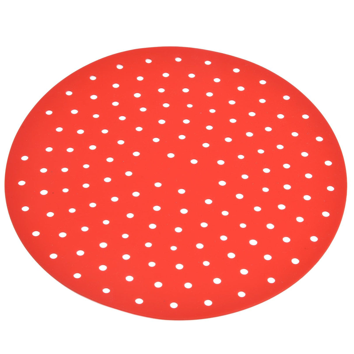 20cm Anti Slip Round Cooking Fryer Mat Anti Sticking Silicone Steamer Liners For KitchenRed