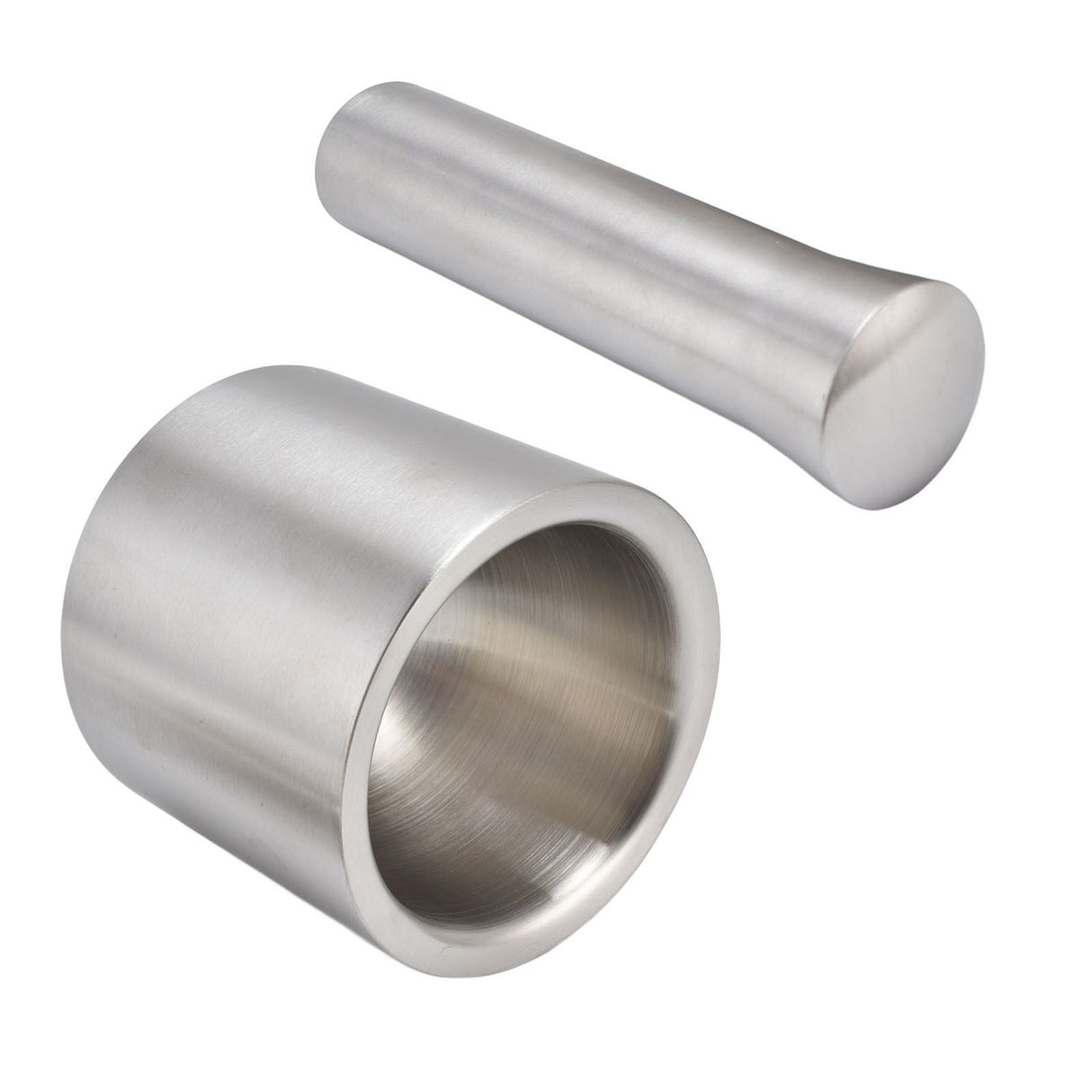 Mortar Pestle Dual Structure Design Glossy Texture Practical Silent Cleanable Kitchen Grinder for Food