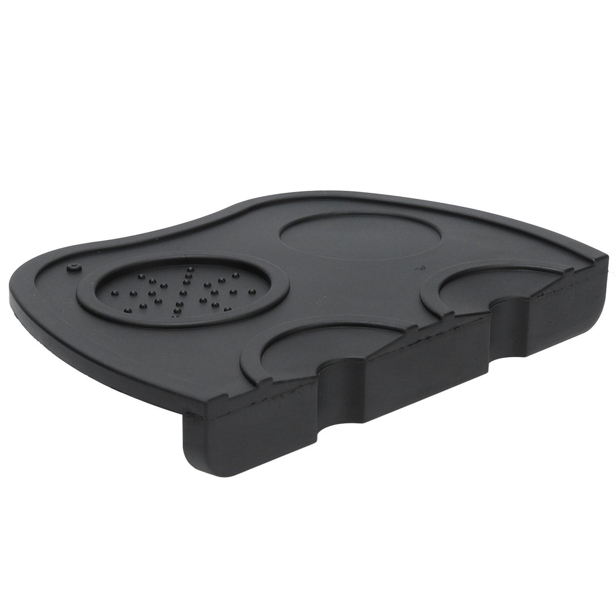 Silicone Coffee Tamper Pad Anti Slip Soft Tamper Mat Heat Resistant Corner Tamping Mat for HomeBlack