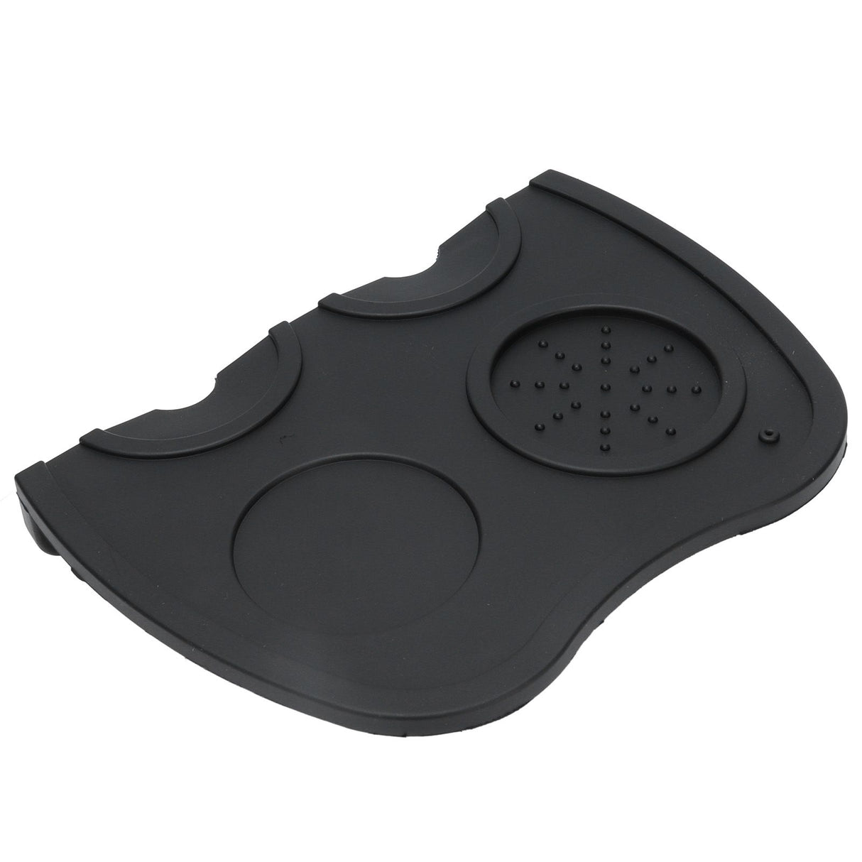 Silicone Coffee Tamper Pad Anti Slip Soft Tamper Mat Heat Resistant Corner Tamping Mat for HomeBlack
