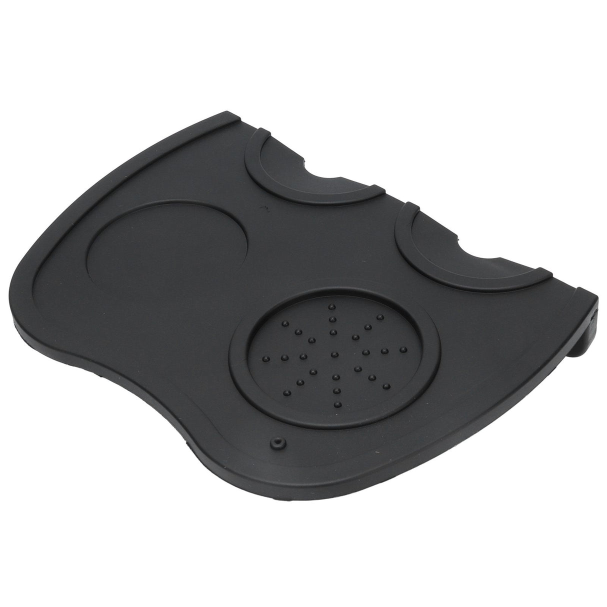 Silicone Coffee Tamper Pad Anti Slip Soft Tamper Mat Heat Resistant Corner Tamping Mat for HomeBlack