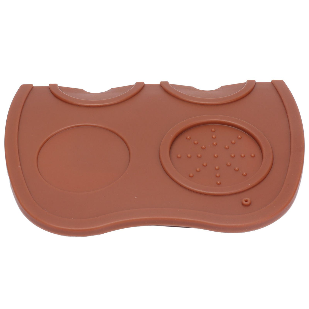 Silicone Coffee Tamper Pad Anti Slip Soft Tamper Mat Heat Resistant Corner Tamping Mat for HomeBrown