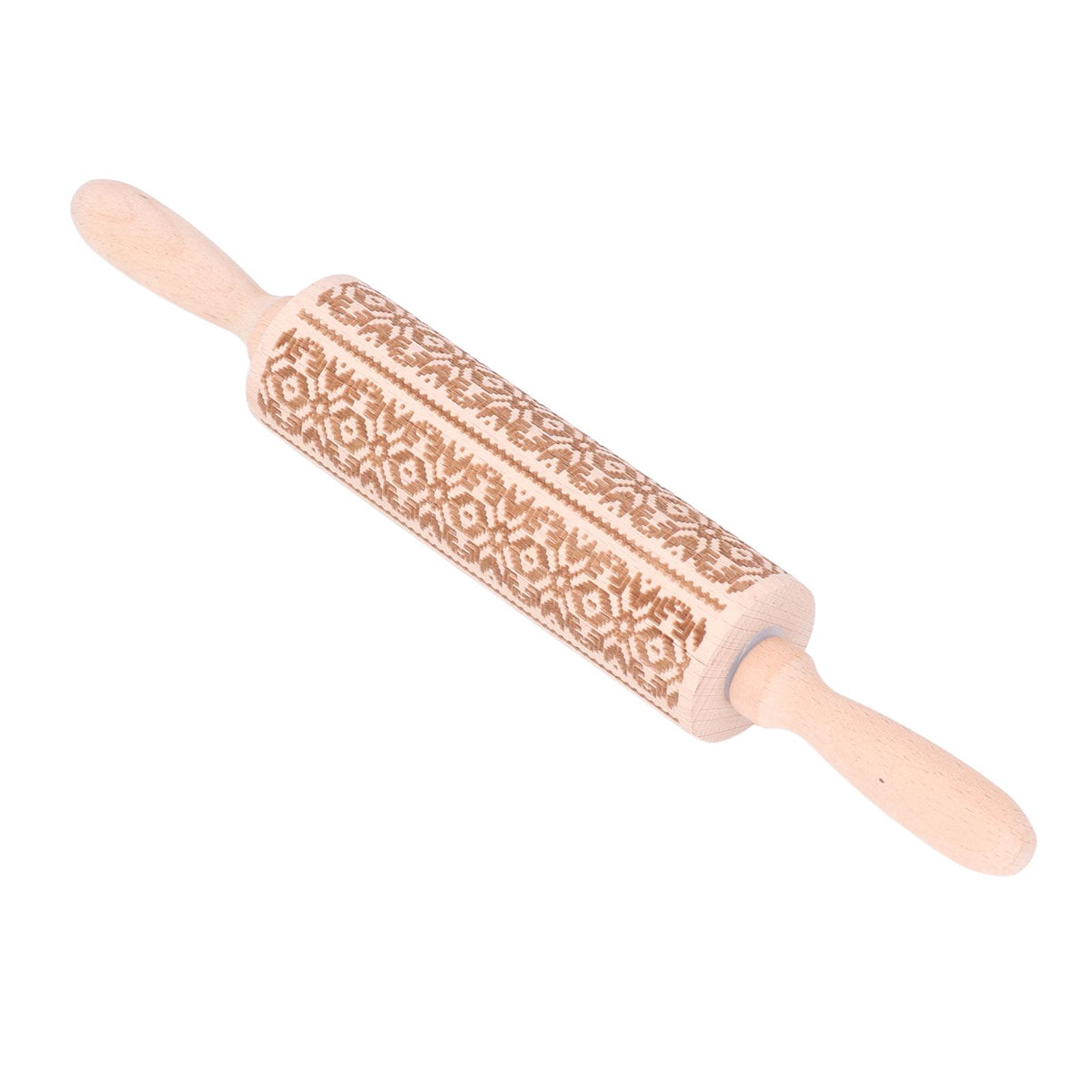 Embossed Rolling Pin 35cm 3D Pattern Highly Durable Moistureproof Safe Eco Friendly Easy Control Christmas Rolling PinExotic Charm