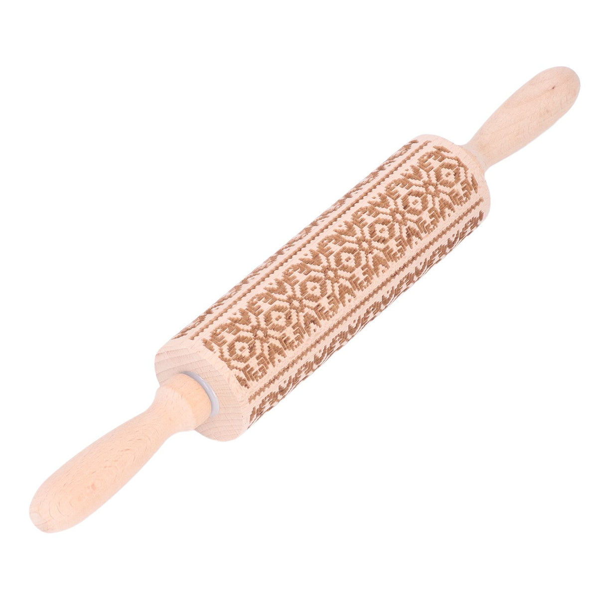 Embossed Rolling Pin 35cm 3D Pattern Highly Durable Moistureproof Safe Eco Friendly Easy Control Christmas Rolling PinExotic Charm