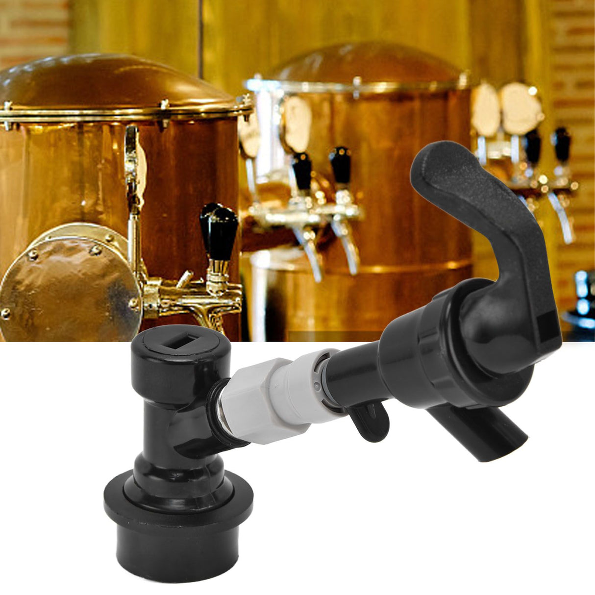 Beer Dispenser Plastic Black Portable Beer Tap Faucet for Outdoor Picnic Party Barbecue Beer Drinks Water