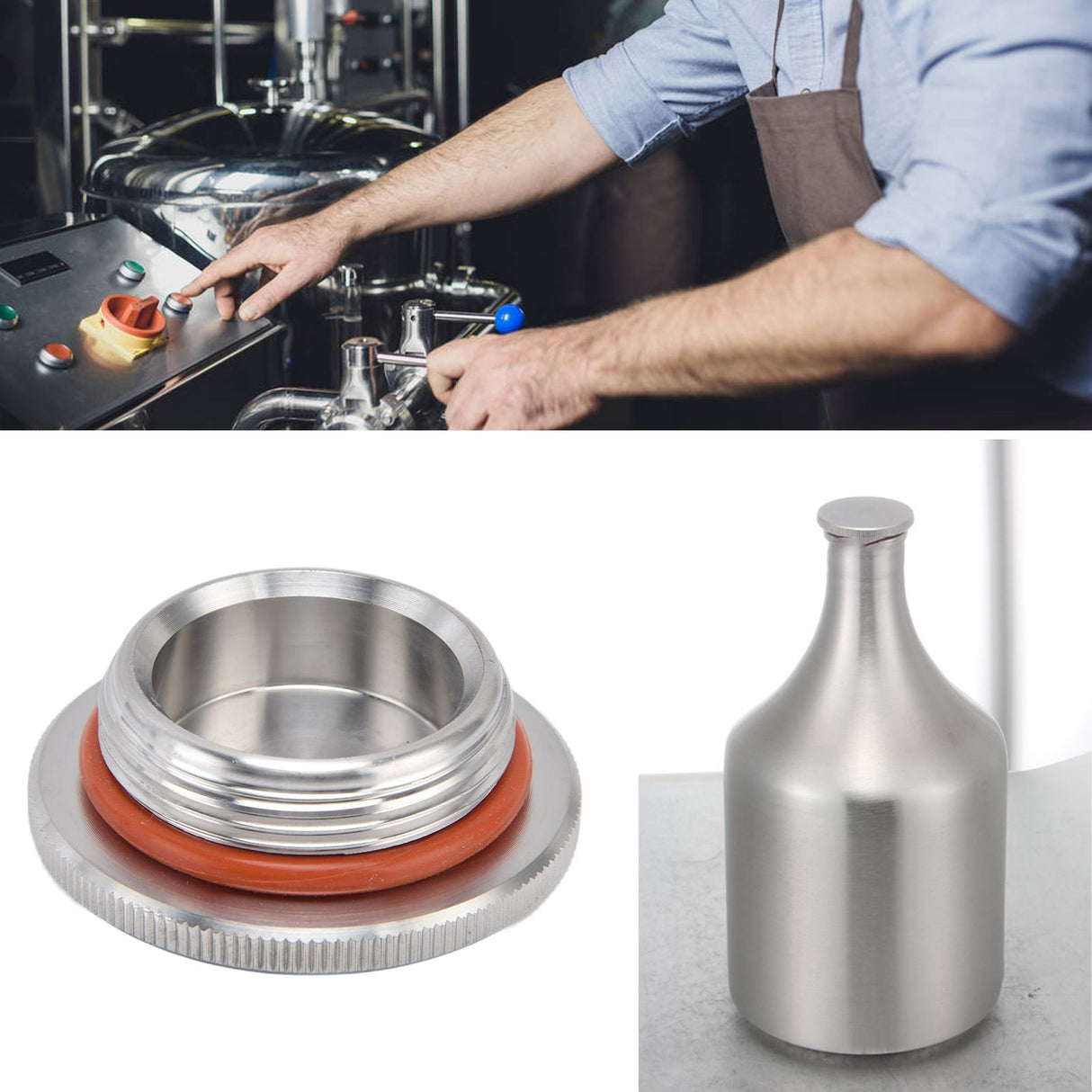 Homebrew Mini Beer Keg Lid O Shaped Sealing Beer Barrel Lid Suitable for 2L 3.6L and 5L Beer Kegs