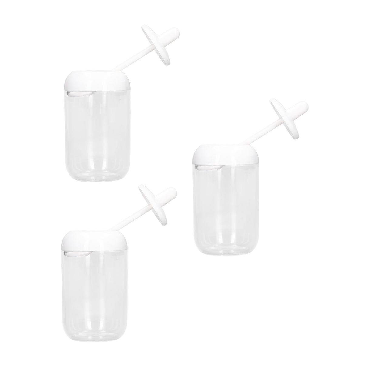 3PCS Seasoning Box with Spoon Transparent Spice Bottle Sealed Spice Container for Kitchen