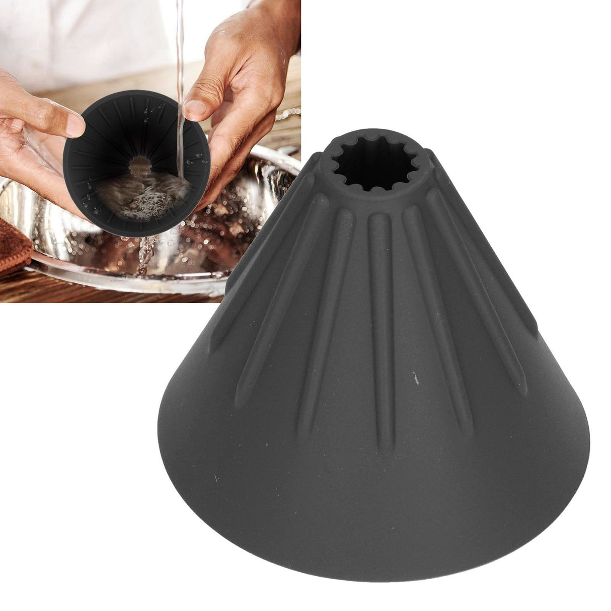 Silicone Coffee Dripper Portable Reusable Folding Coffee Filter for Travel Camping Office HomeBlack