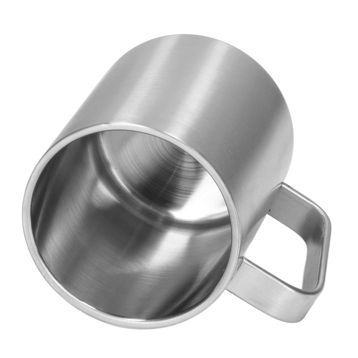 Stainless Steel Cup 300ml Capacity Double Layer Ergonomic Design Texture With Handle Coffee Mug