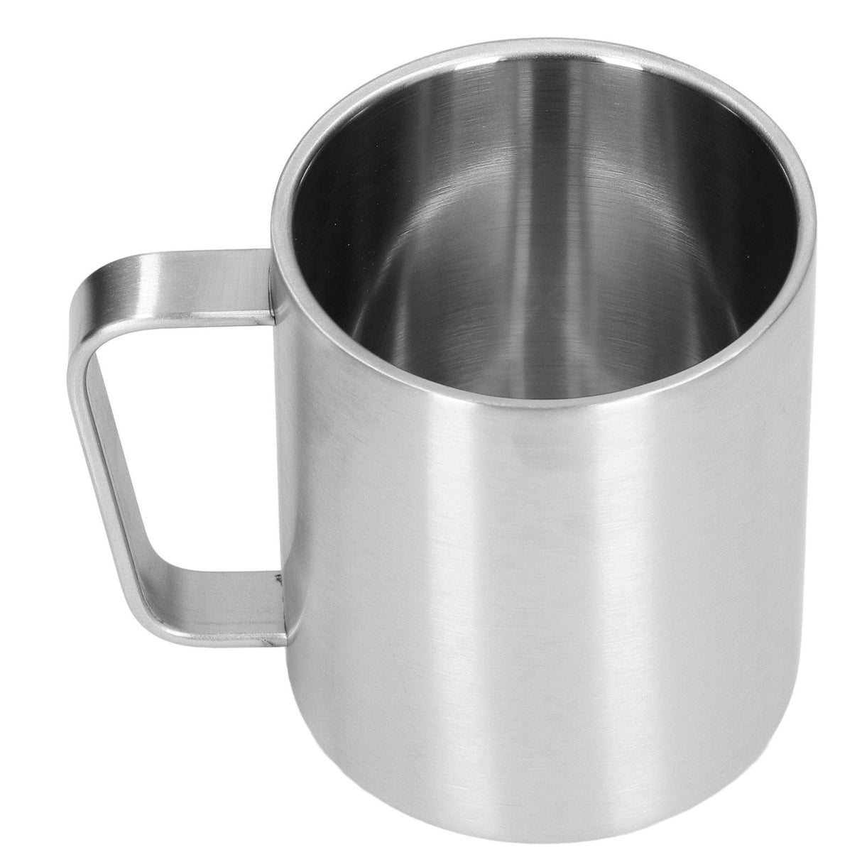 Stainless Steel Cup 300ml Capacity Double Layer Ergonomic Design Texture With Handle Coffee Mug