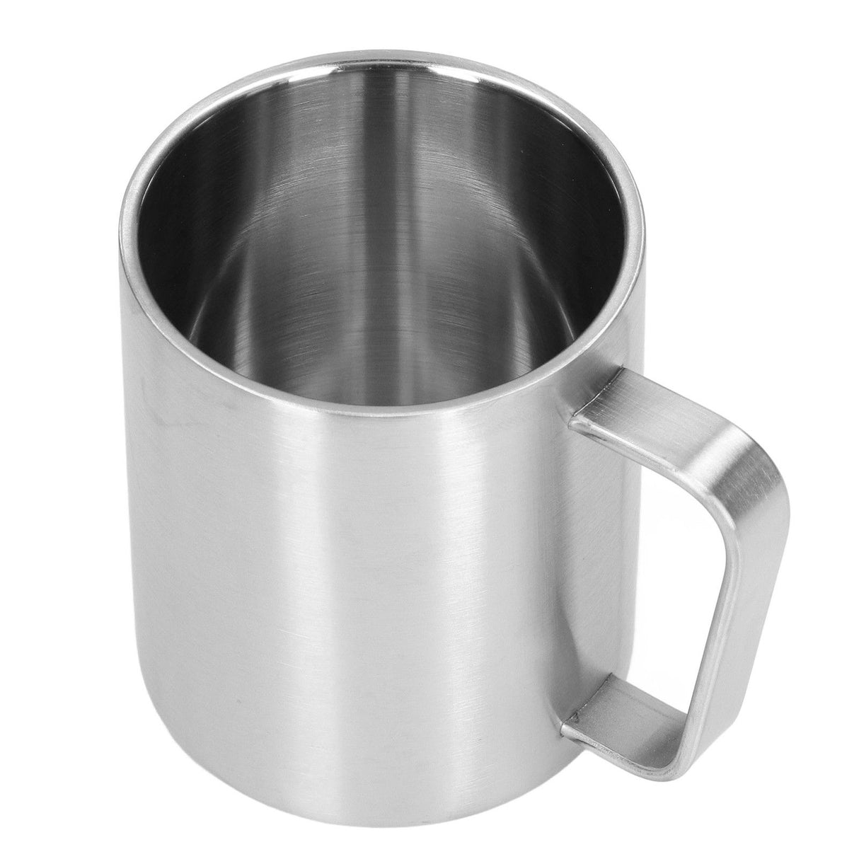 Stainless Steel Cup 300ml Capacity Double Layer Ergonomic Design Texture With Handle Coffee Mug