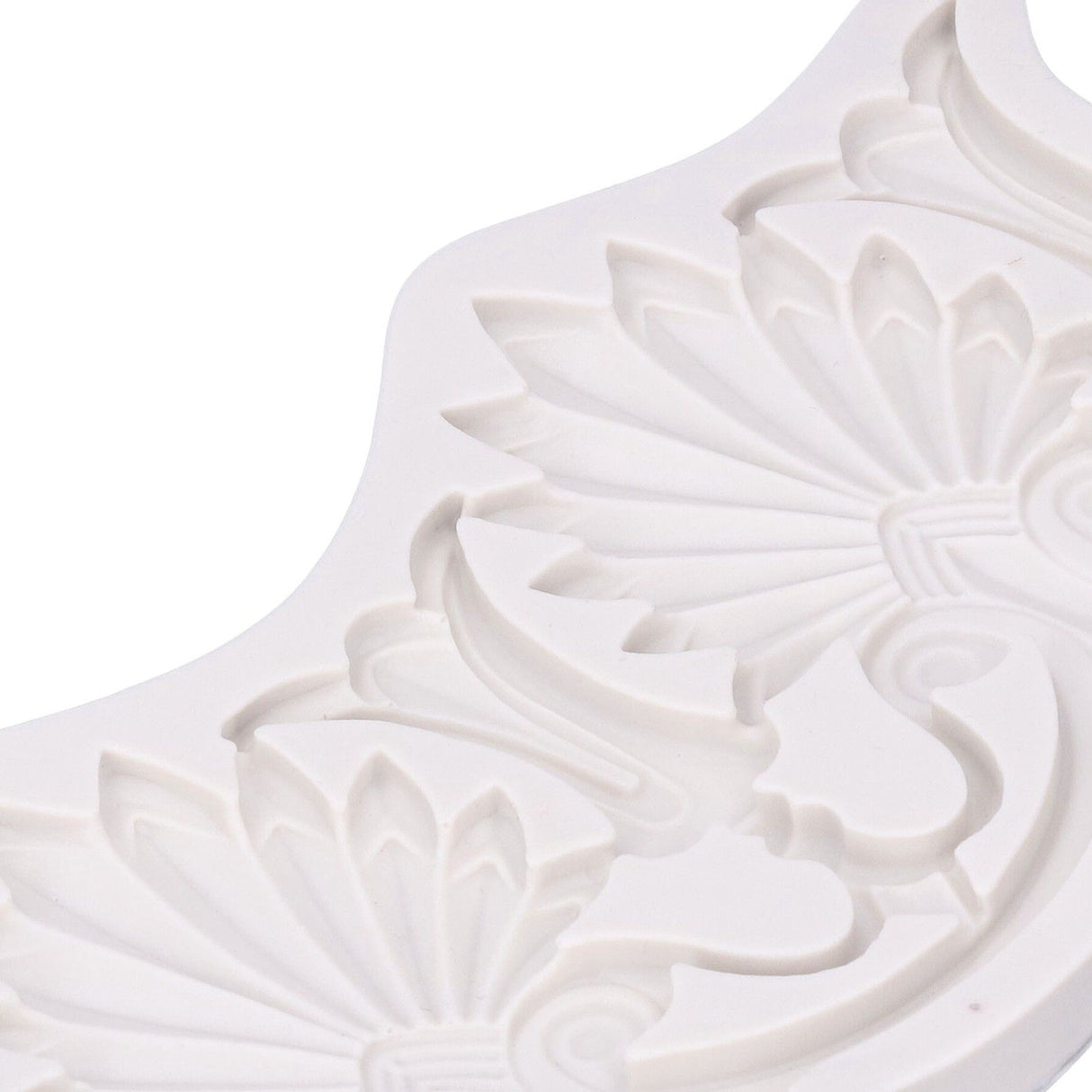 Cake Border Silicone Mold European Retro Pattern DIY Gray Nontoxic for Clay Resin Chocolate
