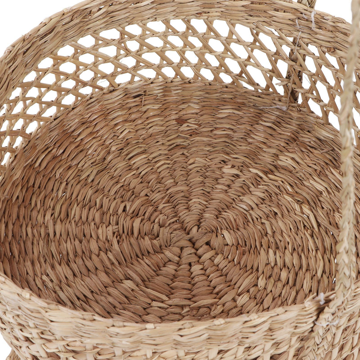 Hanging Fruit Basket Rattan 3 Tiers Multifunctional Foldable Elegant Style Easy Installation Hanging Produce Basket