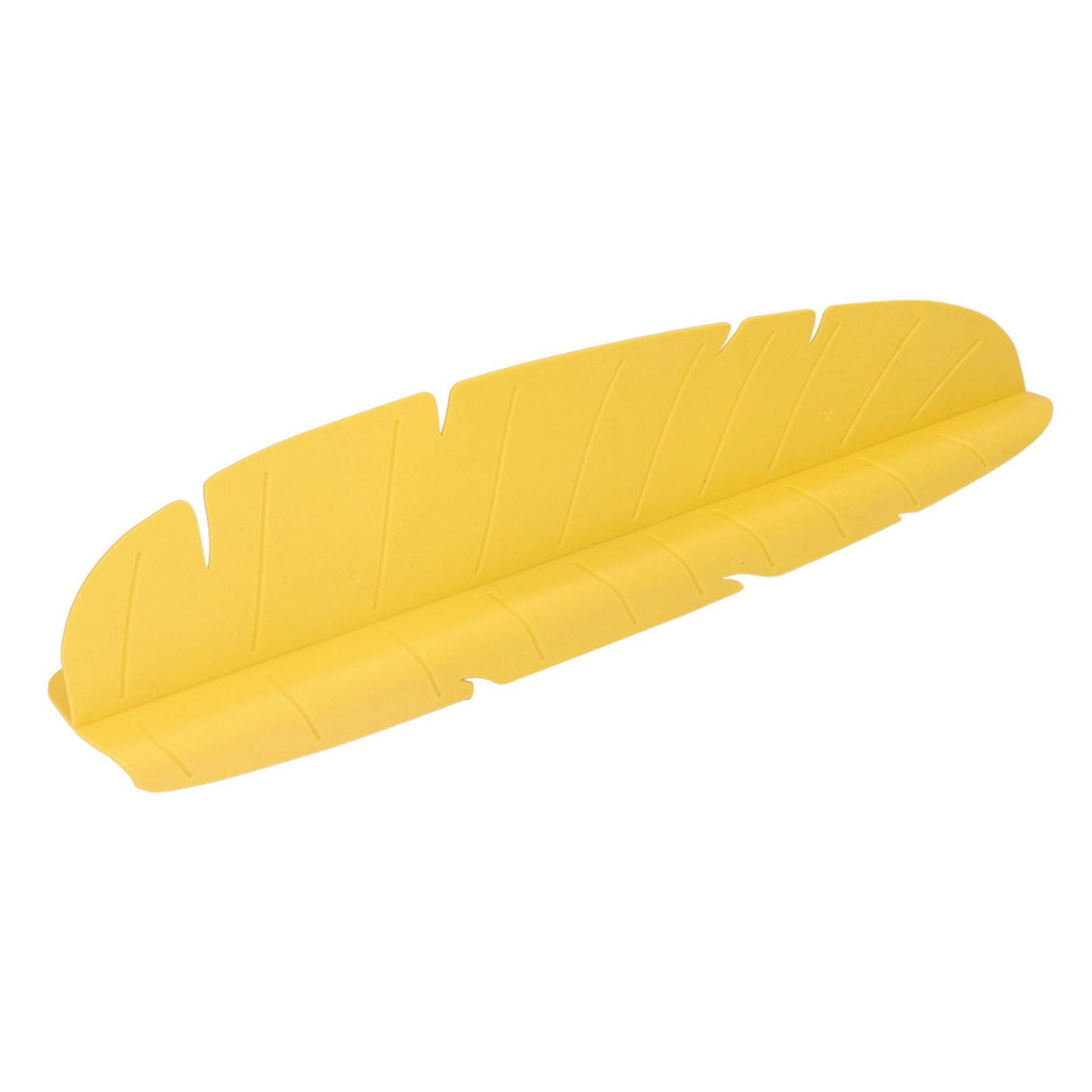Kitchen Sink Water Splash Guard Elastic Reusable Banana Leaf Water Sink Splashing Guard for Dishes Vegetables Washing Yellow