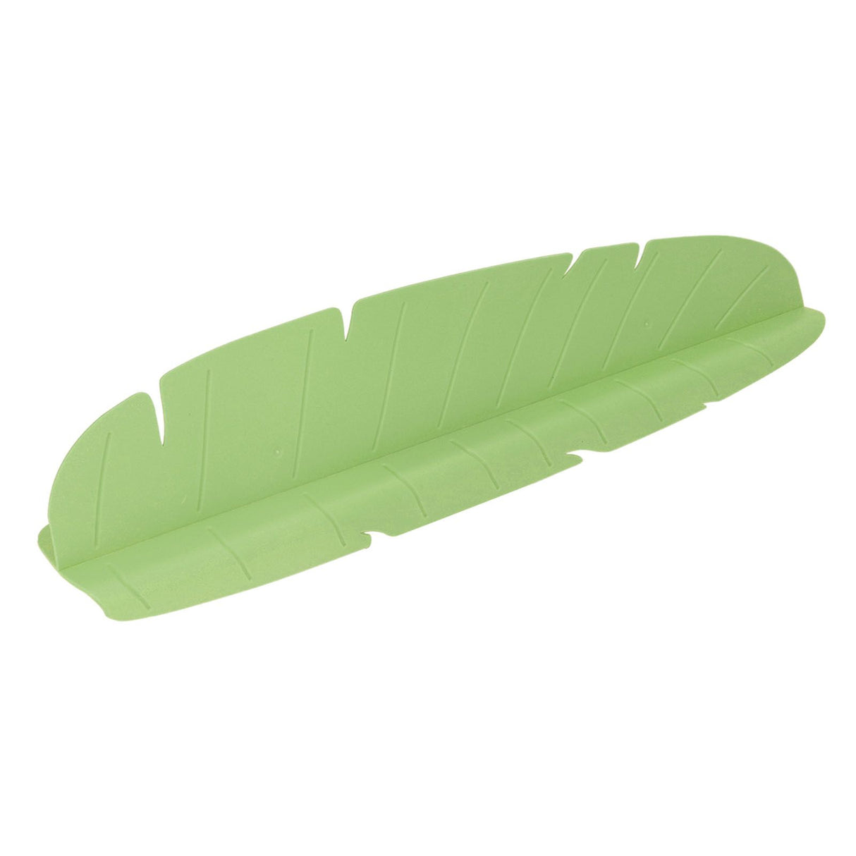 Kitchen Sink Water Splash Guard Elastic Reusable Banana Leaf Water Sink Splashing Guard for Dishes Vegetables Washing Green