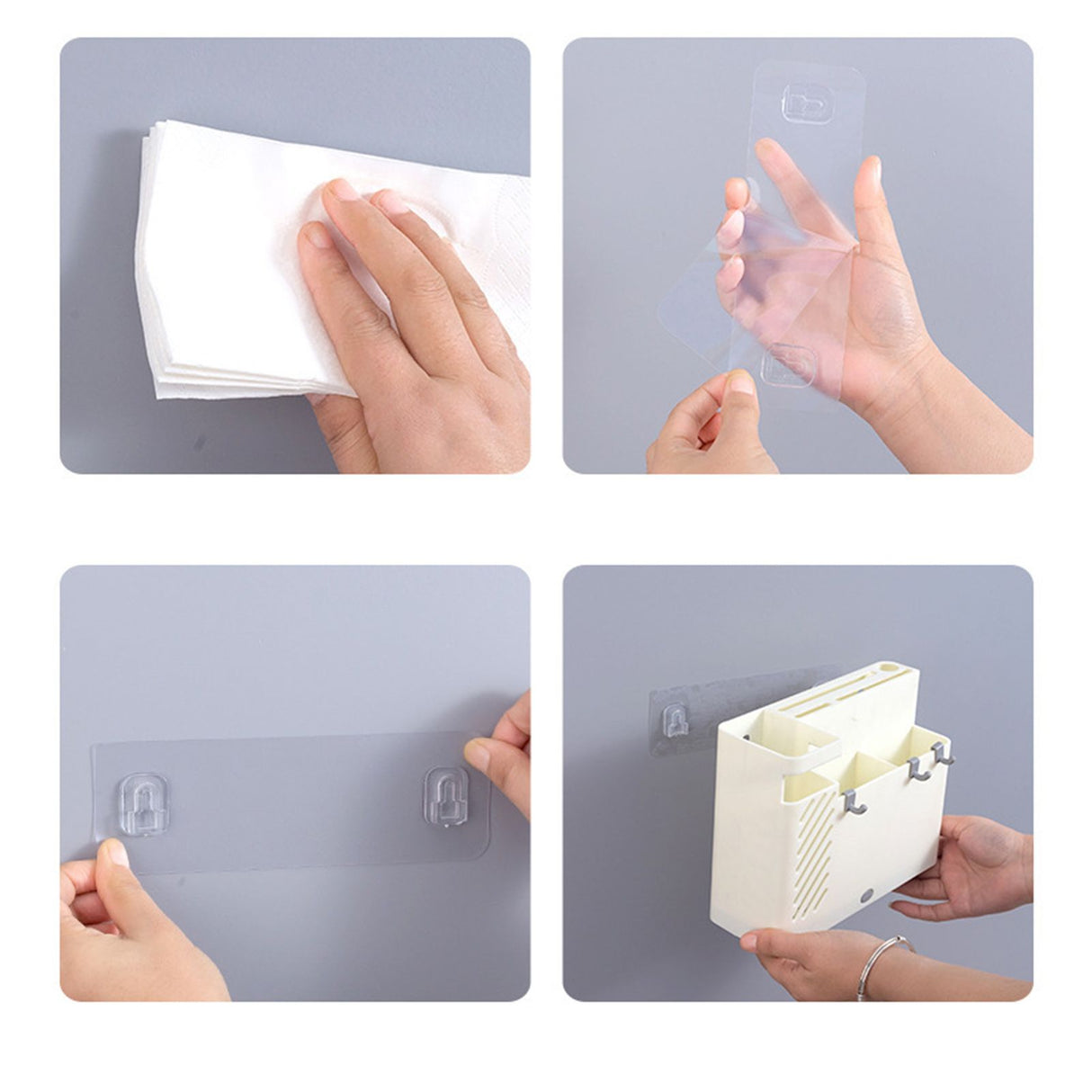 Cutlery Holder Multifunctional Wall Mounted Chopsticks Drying Rack for Home Kitchen White