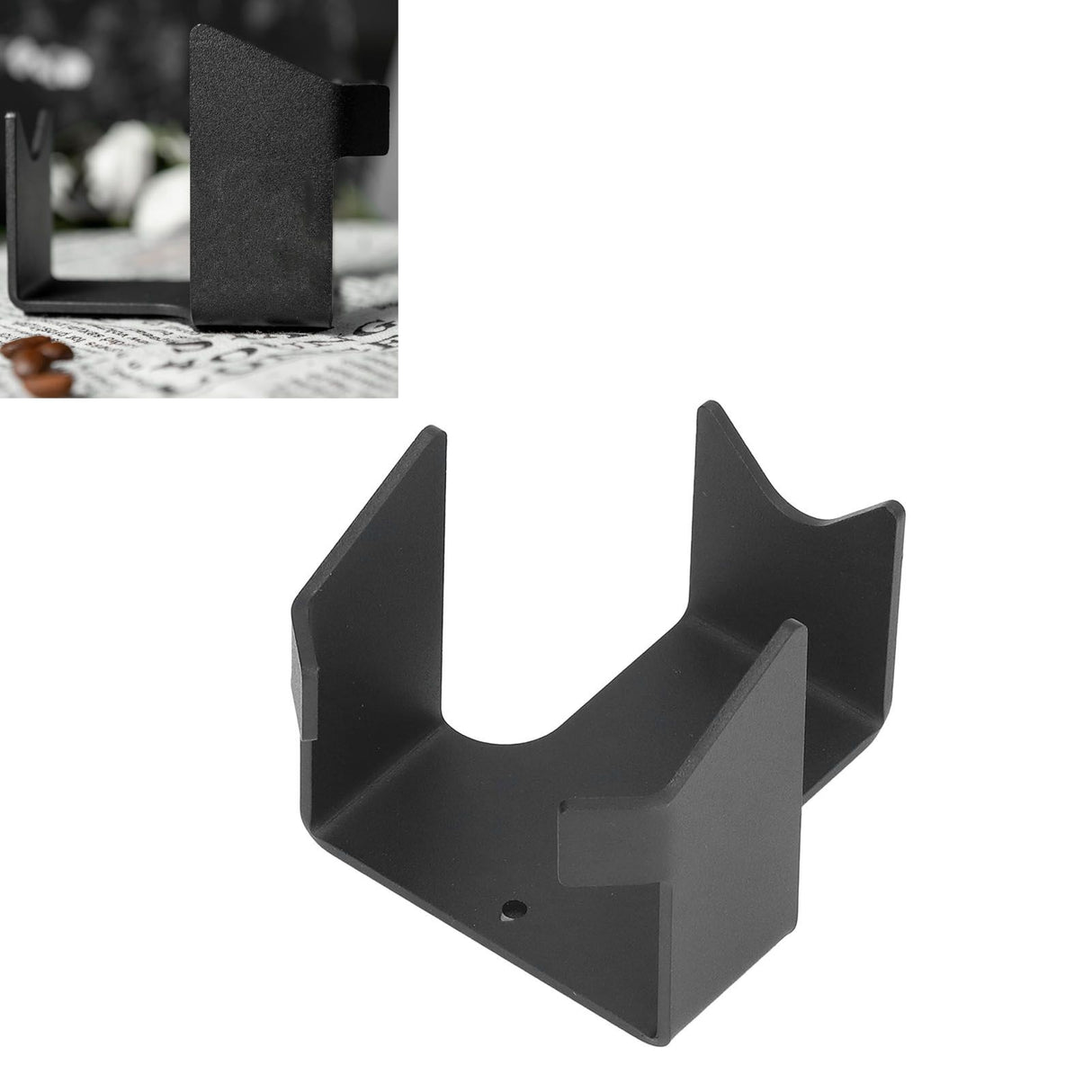 Coffee Tamper Stand Stainless Steel Black Coffee Filter Holder Suitable for 58mm Portafilter