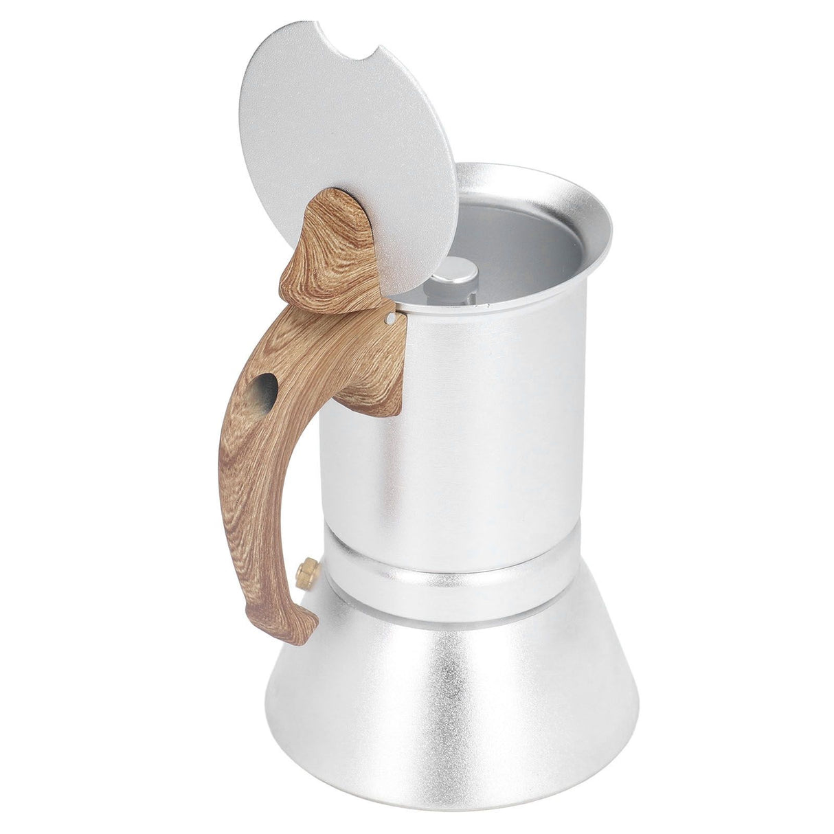 Moka Stove Coffee Maker Professional Metal Italian Coffee Maker for Home Travel Silver 150ml