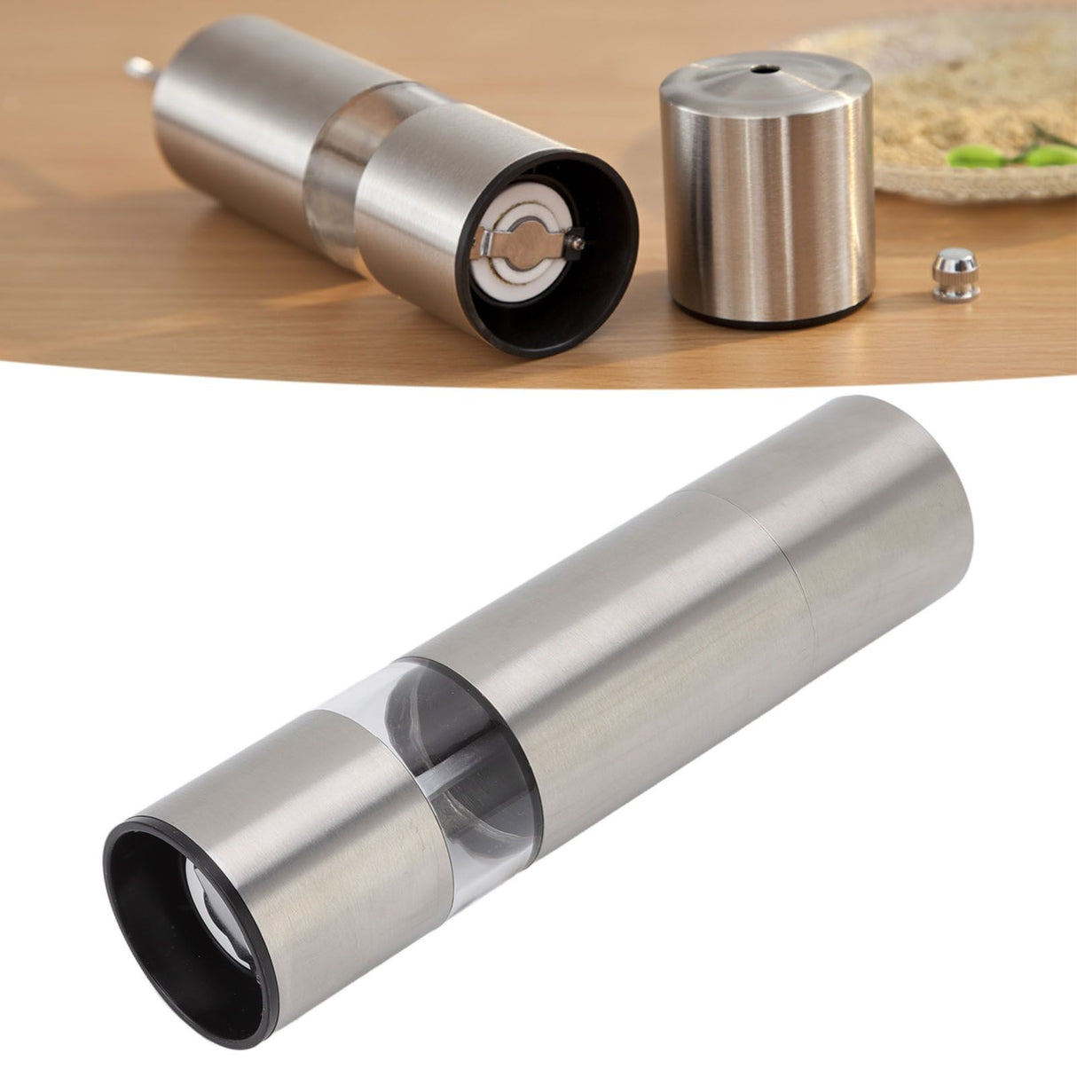 Stainless Steel Pepper Grinder Manual Adjustable Coarseness Salt and Pepper Mills for Kitchen Cooking and BBQ