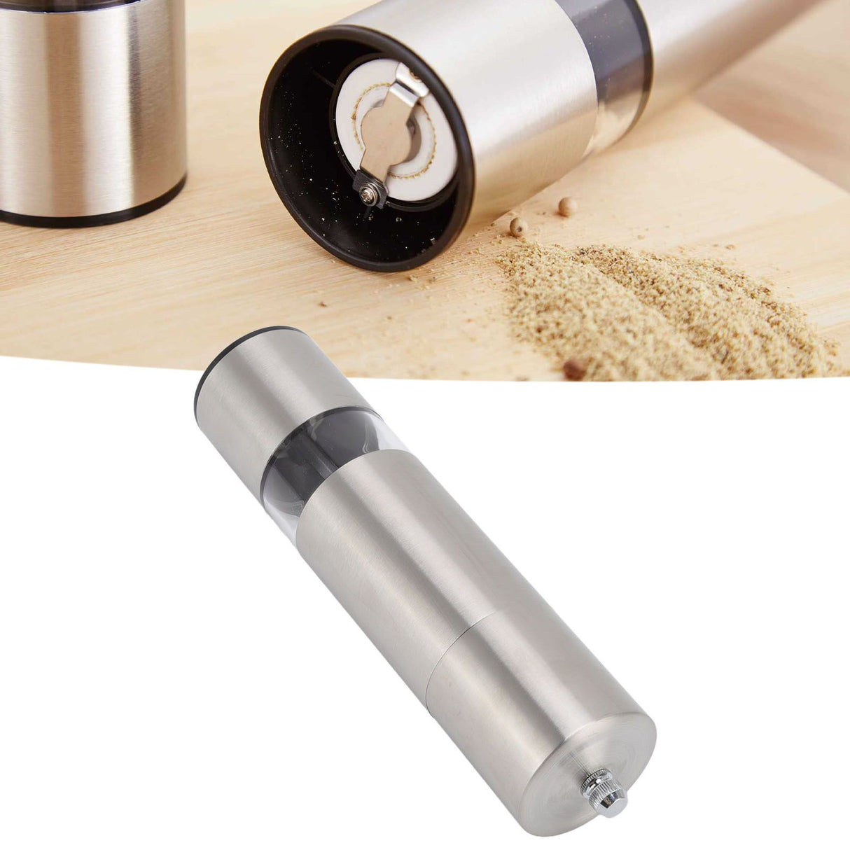 Stainless Steel Pepper Grinder Manual Adjustable Coarseness Salt and Pepper Mills for Kitchen Cooking and BBQ