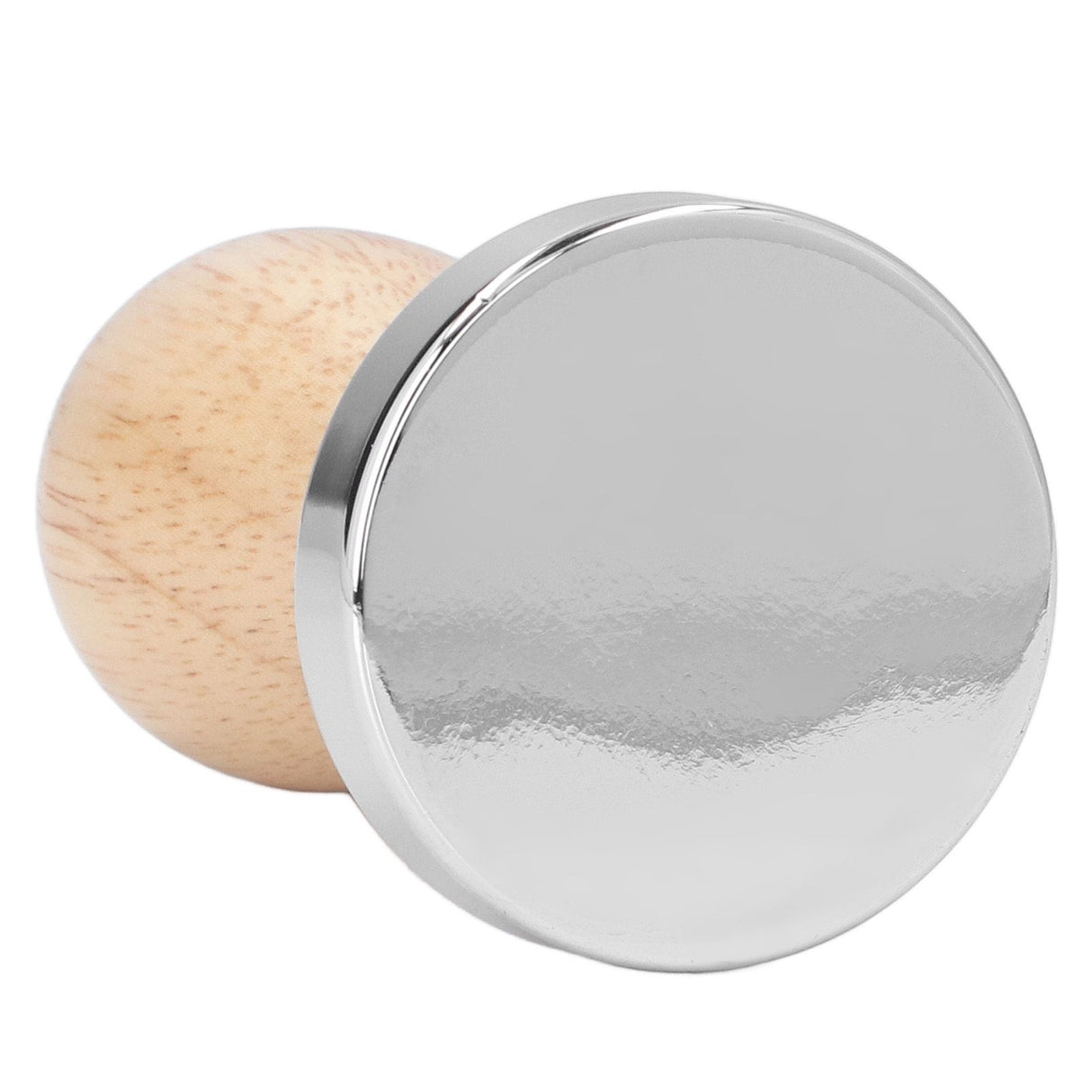 Coffee Tamper Detachable Food Grade Stainless Steel Flat Bottom Coffee Powder Press Hammer with Wooden Handle 49mm