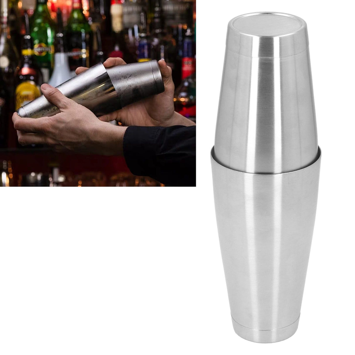 Cocktail Shaker Cup Kit Stainless Steel Bartender Shaking Tins Bartending Mixing Tool for Bar Double Bottom
