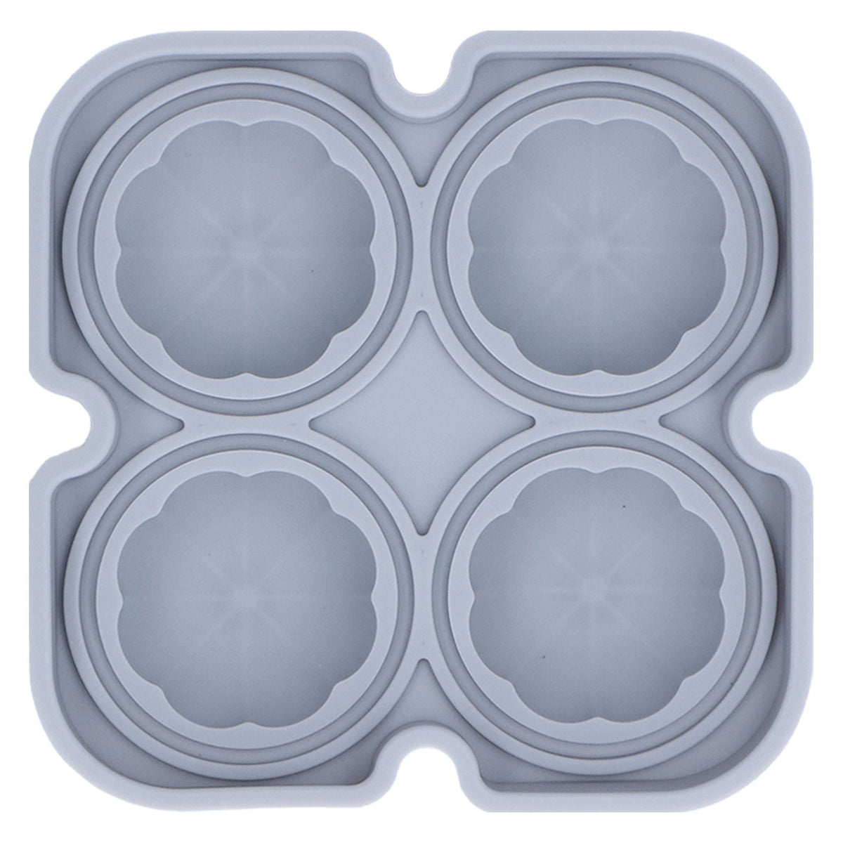 Pumpkin Ice Ball Mold 3D Pumpkin Shape Food Grade Silicone 4 Cells Easy Release Whiskey Ice Mold for Coffee Tea Cocktail Gray