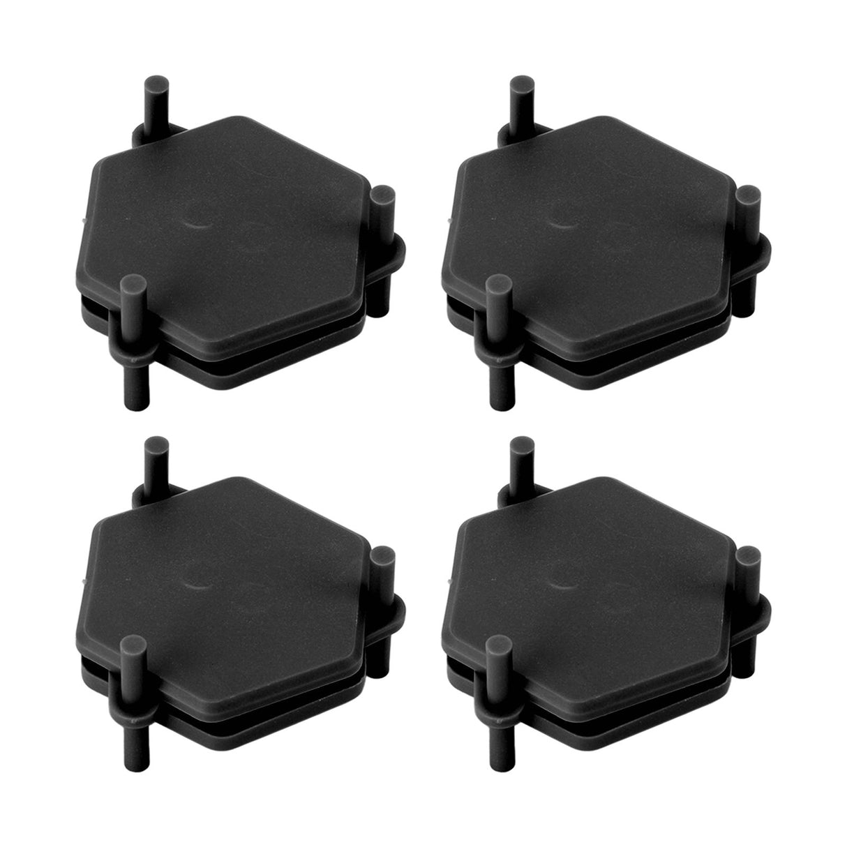4Pcs Hexagonal Coaster Stylish Adjustable Multipurpose Hexagonal Coasters for Drinks and Small Objects Black