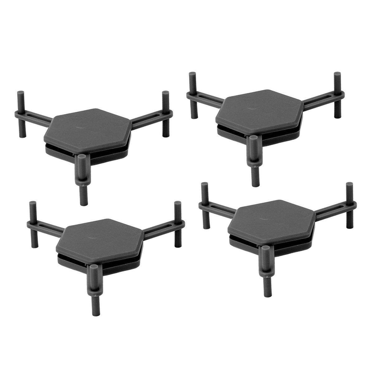 4Pcs Hexagonal Coaster Stylish Adjustable Multipurpose Hexagonal Coasters for Drinks and Small Objects Black