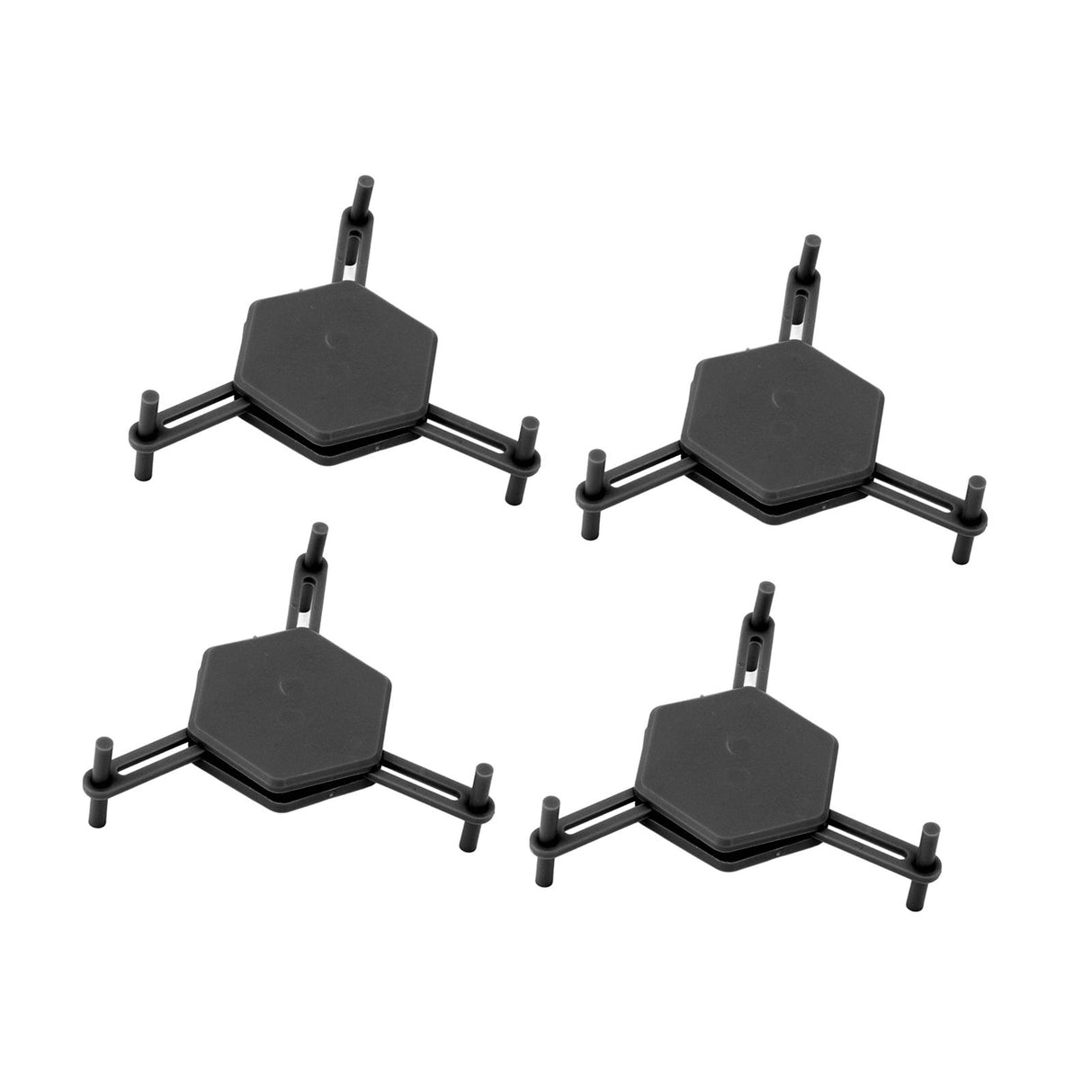4Pcs Hexagonal Coaster Stylish Adjustable Multipurpose Hexagonal Coasters for Drinks and Small Objects Black