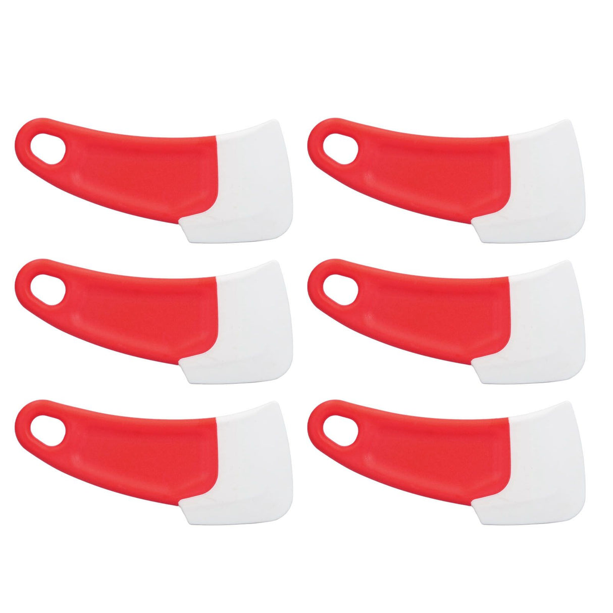 10 Pcs Silicone Spatula Flexible Hook Hole Design PP Handle Kitchen Silicone Spatula for Cake Pasta Baking Cooking Red