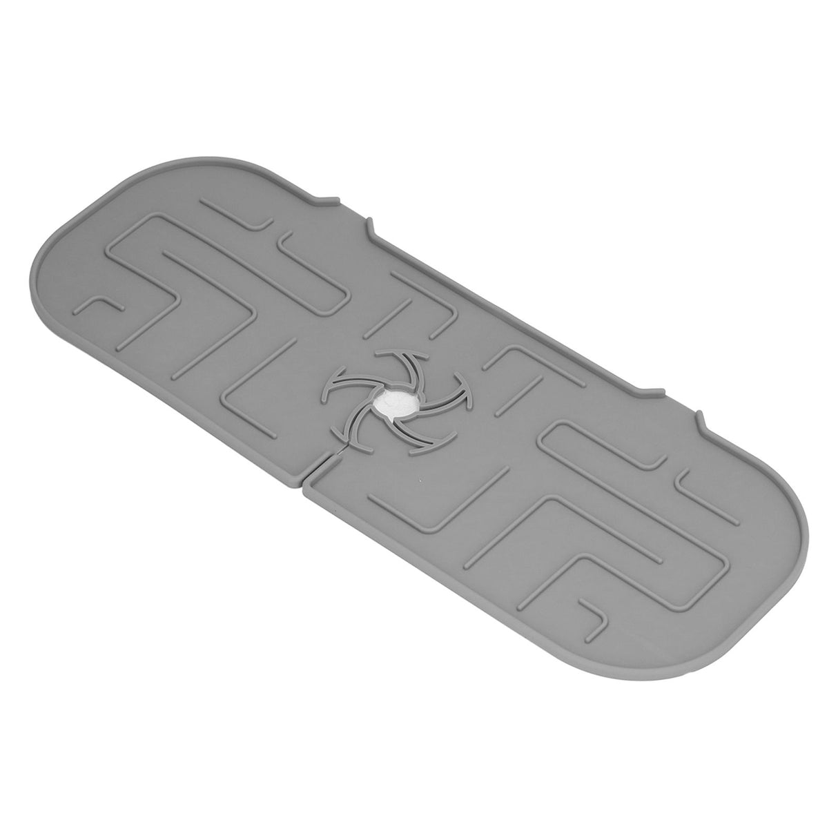Faucet Handle Drip Catcher Tray Durable Silicone Sink Faucet Mat for Kitchen Bathroom Apartment Hotel Gray