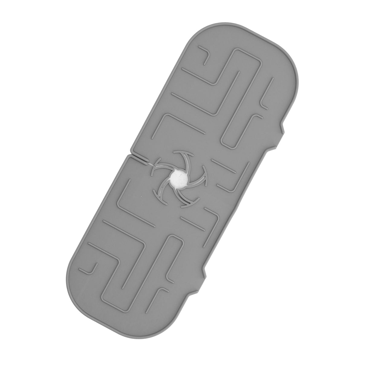 Faucet Handle Drip Catcher Tray Durable Silicone Sink Faucet Mat for Kitchen Bathroom Apartment Hotel Gray